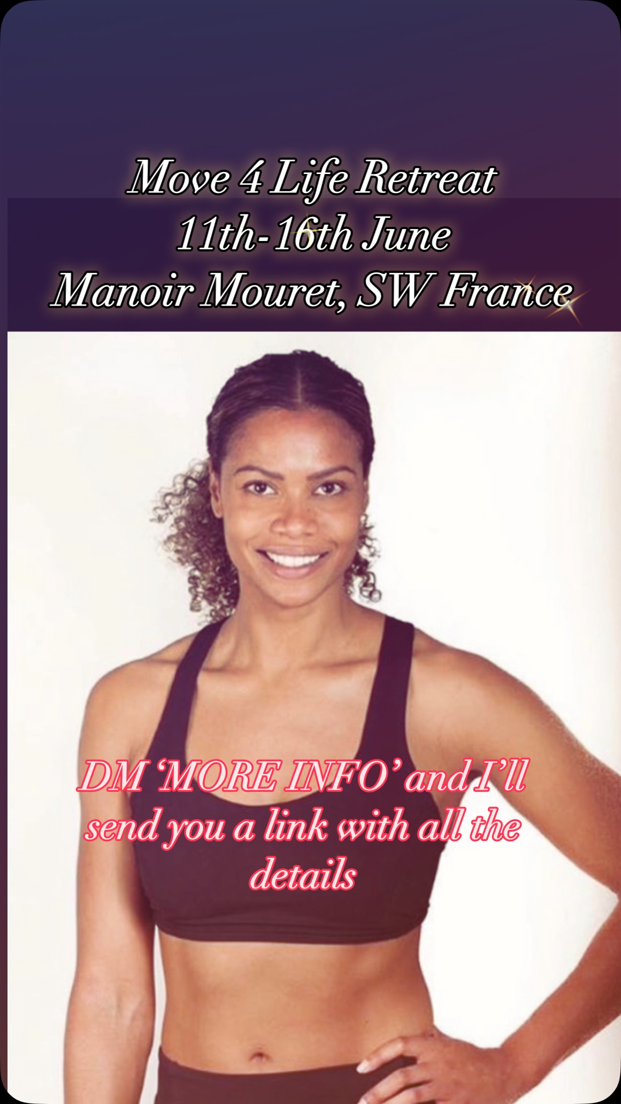 ✨MOVE 4 LIFE RETREAT✨
We are delighted to be running another Move 4 Life retreat this June at the stunningly beautiful, Manoir Mouret.
This holistic retreat is all about exploring ways to move our bodies that support longevity. We’ve designed a fun programme that includes yoga, mobility, resistance training and qi gong.
Just two spots left!
DM me ‘MORE INFO’ and I’ll send you a link with all the details.