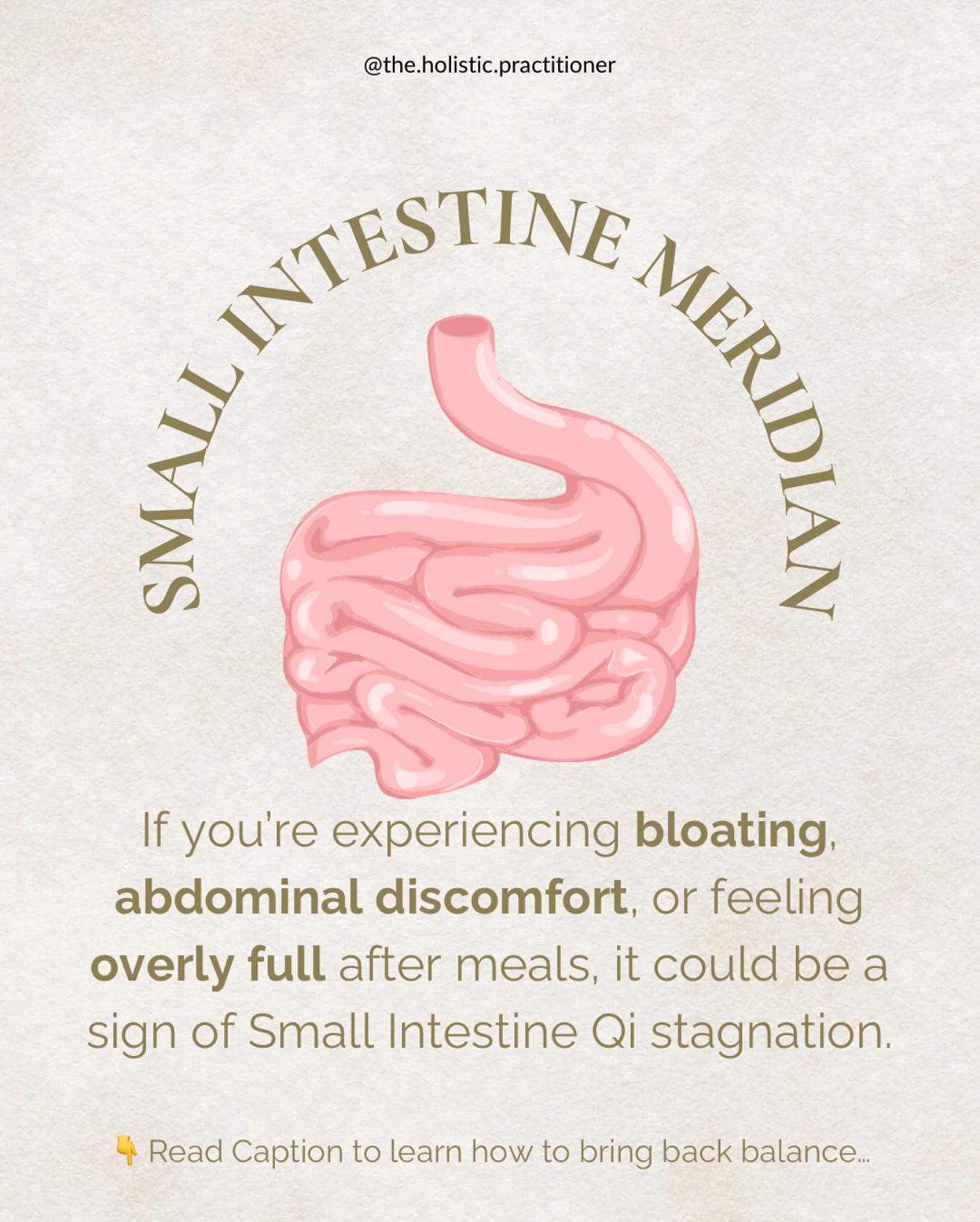 Bloating or discomfort after meals? It could be Small Intestine Qi stagnation. The Small Intestine helps separate the pure from the impure, and when blocked, digestion struggles.
Try incorporating ginger, peppermint, and warm teas into your routine to help restore balance and ease digestion.
#SmallIntestineQi #Bloating #TCM #HolisticHealth #DigestiveSupport #Nutrition