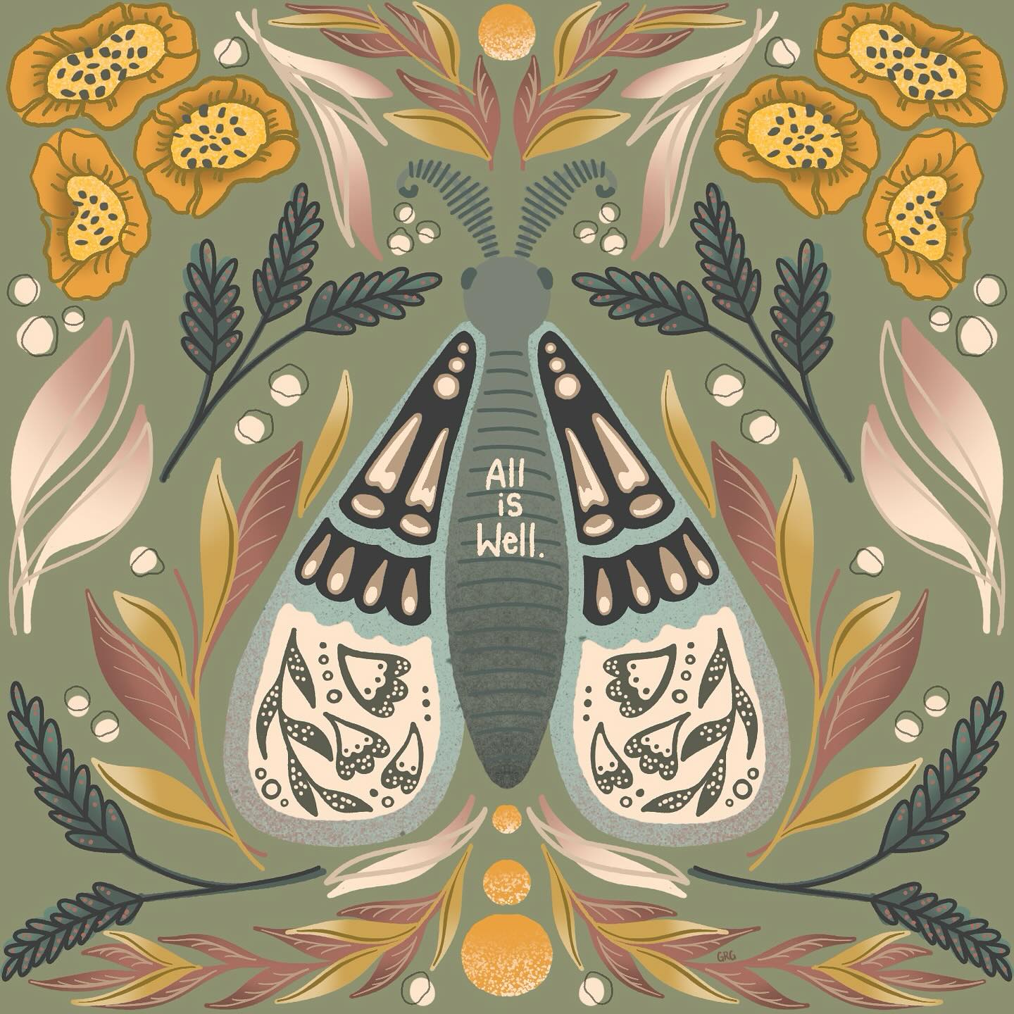 Got a little folk artsy this week with a @thepigeonletters workshop! Always a fan of her classes and products!
#WordyWednesday #Typography #TypographyChallenge #threewords #folkart #moth #symmetry #peggydean #peggydeanworkshops