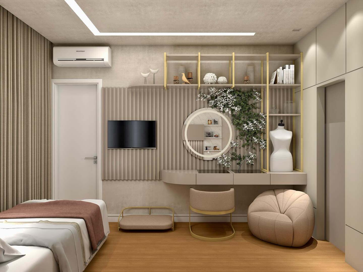 Transformamos esse quarto para acompanhar a nova fase da dona!✨🎀💄
Além da bancada de estudos, temos uma bancada para maquiagem e uma paleta de cores em tom bege. Um espaço para receber suas amigas e até os seus cachorrinhos, onde todos os detalhes refletem sua personalidade.
Um ambiente que une praticidade e estilo, perfeito para crescer junto com ela! 🙌🏼🤩
O que achou dessa transformação?
Conta aqui nos comentários! 💬👇 #AntesEDepois #QuartoDeMenina #Transformação