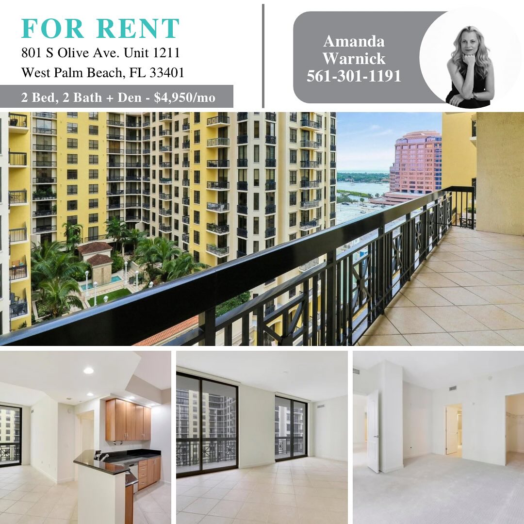 ✨ **Gorgeous 2/2 + Den for Rent in One City Plaza!** ✨
Looking for your next dream home? This stunning, north-facing unit in the luxurious **One City Plaza** is ready for you! 🌆
💫 **Key Features**:
✔️ Spacious 2 bedrooms + den
✔️ City & water views from your private balcony 🌊
✔️ Large kitchen with a separate laundry room 🍴
✔️ Master bedroom with walk-in closet & en-suite bathroom 🛀
✔️ TWO parking spots 🚗
✔️ Oversized balcony perfect for relaxing or entertaining 🍹
🏢 **One City Plaza Amenities**:
- Complimentary valet service 🚘
- Rooftop pool with panoramic views 🌇
- 24-hour front desk service 🕒
- Fully equipped gym 💪
- Elegant clubroom 🎉
... and so much more! ✨
This unit is immaculate and ready for immediate move-in. Don’t miss out on the chance to live in luxury! 📲 DM for more details or to schedule a tour!
#LuxuryLiving #OneCityPlaza #CityViews #WaterViews #ApartmentForRent #DowntownLiving #RealEstateGoals #LuxuryRentals #MoveInReady #PalmBeachRealEstate #ElevatedLiving