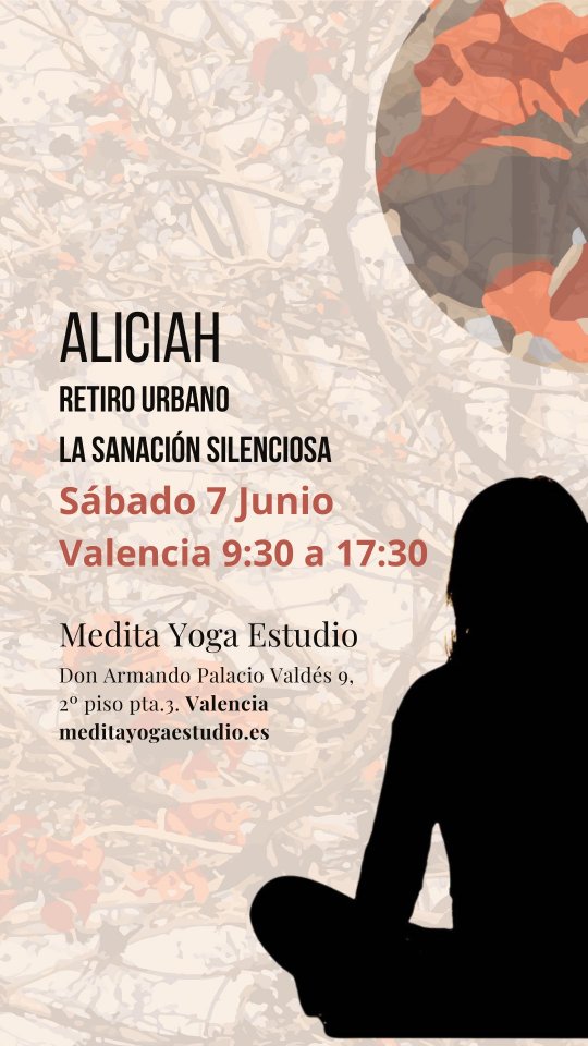 ✨RETIRO URBANO "La Sanación Silenciosa" con @aliciah1.10 ✨
Sábado 7 de Junio 9:30 a 17:30
Inversión: 120€ (socios del estudio 110€)
¡RETIRO COMPLETO! 🙏GRACIAS
PRÓXIMO EL 25 DE OCTUBRE
➡️ Inscripción en web/bio
A través de La Sanación Silenciosa Aliciah acompaña a las personas al vacío de la creación, a un espacio de «no saber», un lugar donde no existe el juicio ni el condicionamiento, un «aquí y ahora» donde el olvido de sí mismo abre la puerta a la Totalidad.
Lo que hace Aliciah es entrar en un estado de vacío, sin pensamientos y sin emociones. A partir de ahí, la Aliciah persona desaparece y la vida toma el mando. Es una rendición absoluta al instante presente y, en ese vacío que se abre, «pasan cosas».
#meditacion #Aliciah #lasanacionsilenciosa #lasanacionsilenciosaValencia #meditacionvalencia #despertarespiritual