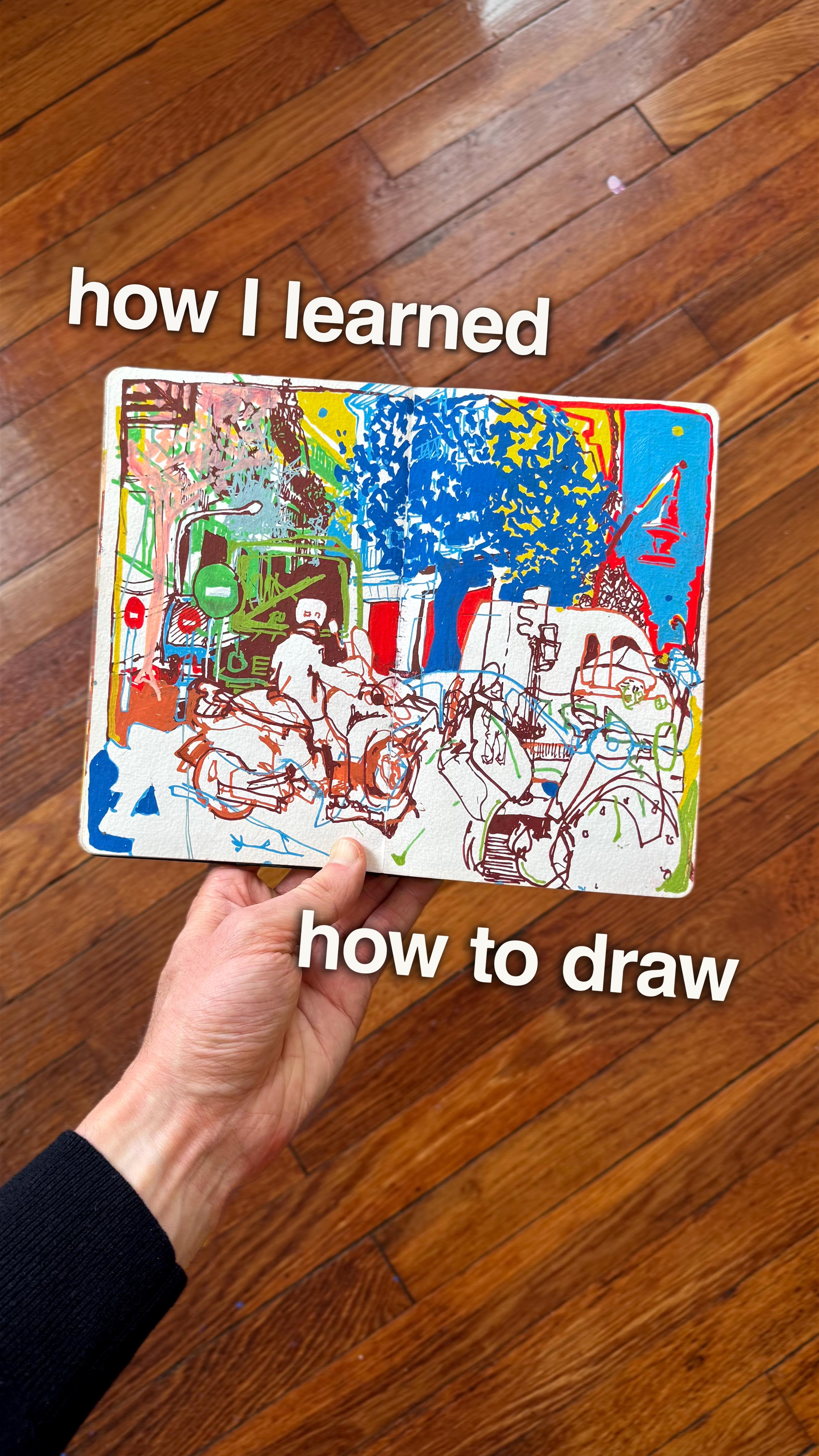 I learned how to draw like most people—practice, practice, practice. ✍🏻🔁 But what I wish I knew back then is there are easier ways. Some methods, like learning how to block compositions, only take a few days to learn but can make a HUGE difference, even if other things—like perspective and proportions—remain imperfect. In fact, the main difference between my first and second sketchbook is NOT technical drawing skill. Sure, that improved. But what changed the most is the storytelling. Every page has a purpose. 📚Since first sharing this, I began thinking about how to teach these ideas in the most direct and enjoyable way, and that’s what led to Zero to Sixty 🏁 ZTS a brain child course that covers the most important skills in one month of focused training. We start on March 04, so if you’d like to jump ahead yourself, buckle up and let’s go!🏎️#sketchbook #learntodraw #drawing #art #artists