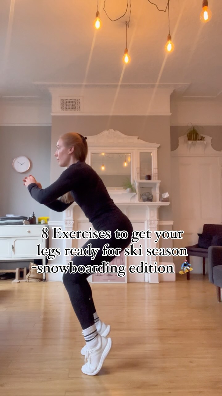 8 exercises to prep for skiing season โจ
Iโve started to actually try and condition my legs ahead of going skiing for the past 2years (as Iโm obviously not getting any younger ๐ฅน) to minimise injury risks but mainly to avoid/shorten the length of that awful lactic acid burn in my shins & calves during the first few hours on the slopes (IYKYK).
โข
I put a lot more movement through my ankles while boarding than Iโd typically do during my weekly training. Therefore I tend to replace my spin classes with 1-2 Barre & low intensity/high rep band classes to work on my shins, calves & ankles in addition to adding very quick 5 minutes of single leg stability work at the end of a weights or core session.
โข
Itโs not a huge shift but adding that little extra focus on the areas that will be working harder than normal has been so helpful ๐๐ผ
โข
| Disclaimer | Movements like jumping lunges or lunges with heel raises are not suitable for people with acute injuries or freshly post-op. Always consult your therapist for individual advice ๐๐ผ
โข
Ps I always recommend to pack CBD cream/Tigerbalm/Biofreeze/Voltarol, just in case you feel extra sore or end up falling and feeling a little tender ๐ค