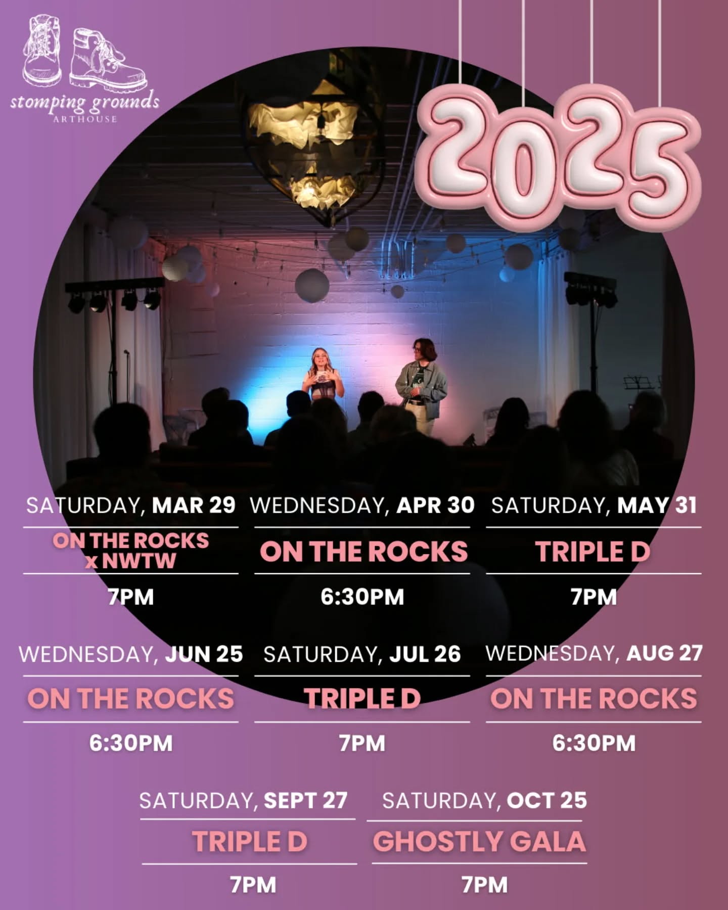 Mark your calendars! Our 2025 monthly programming March-April is taking us back to our roots. To *our* stomping grounds, if you will. ;)
This year, our monthly events will take place at @luckylabradorbrewing in NW - the very place it all began 3 years ago.
Join us for On the Rocks, Triple D, and Ghostly Gala!
More details to come. We can't wait to see you there!