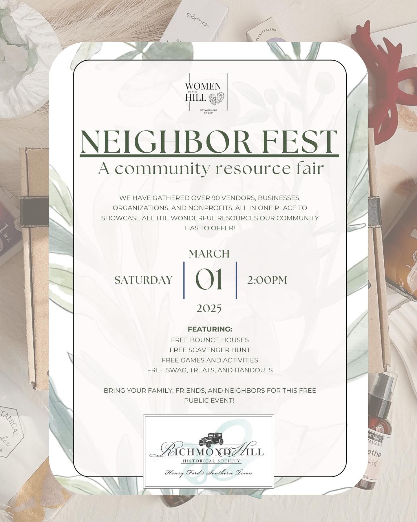 Come see us at Booth 52 this weekend if you’re nearby! We’re thrilled to be part of 90+ amazing vendors at #Neighborfest.
We just received something NEW from France 🇫🇷, and you won’t want to miss it! See you there!
📅 Date: Saturday, March 1
⏰ Time: 2-5 PM
📍 Location: 11460 Ford Avenue, Richmond Hill, Georgia
#blissmoi