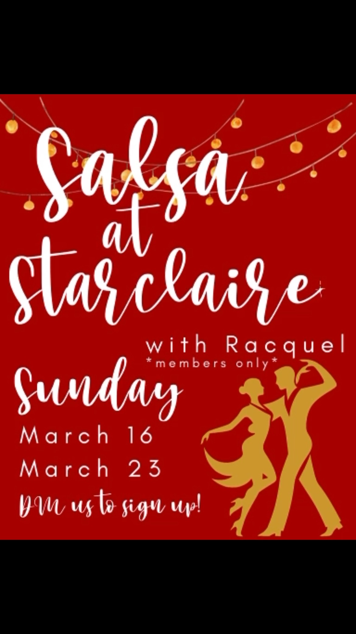 join us on march 16th and 23rd for free salsa dancing lessons at the pool! this event is for members only. dm us to sign up!