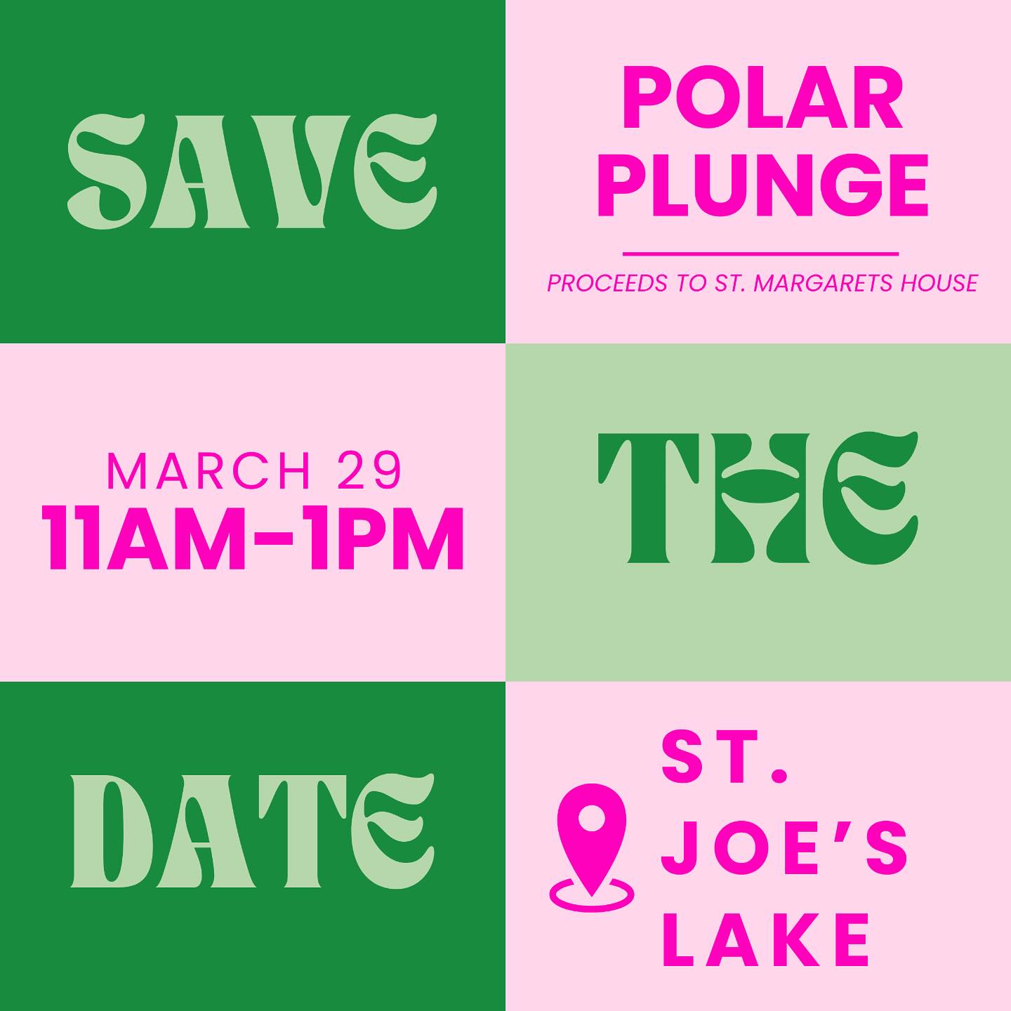 POLAR. PLUNGE. SAVE THE DATE!!!! We’ll see you at St. Joe’s Saturday, March 29 at 11am!!