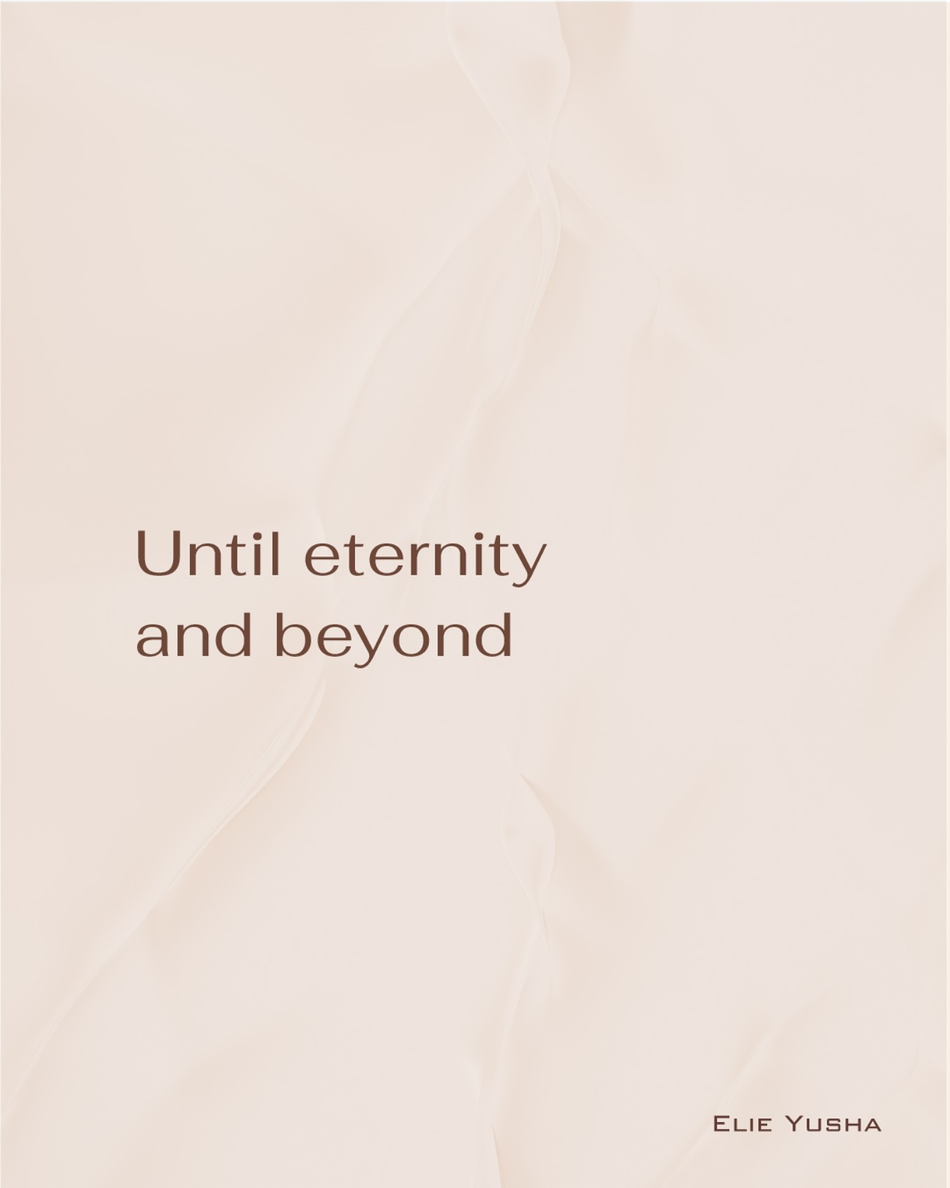 Until eternity and beyond… A design that symbolizes infinite beauty and grace.
