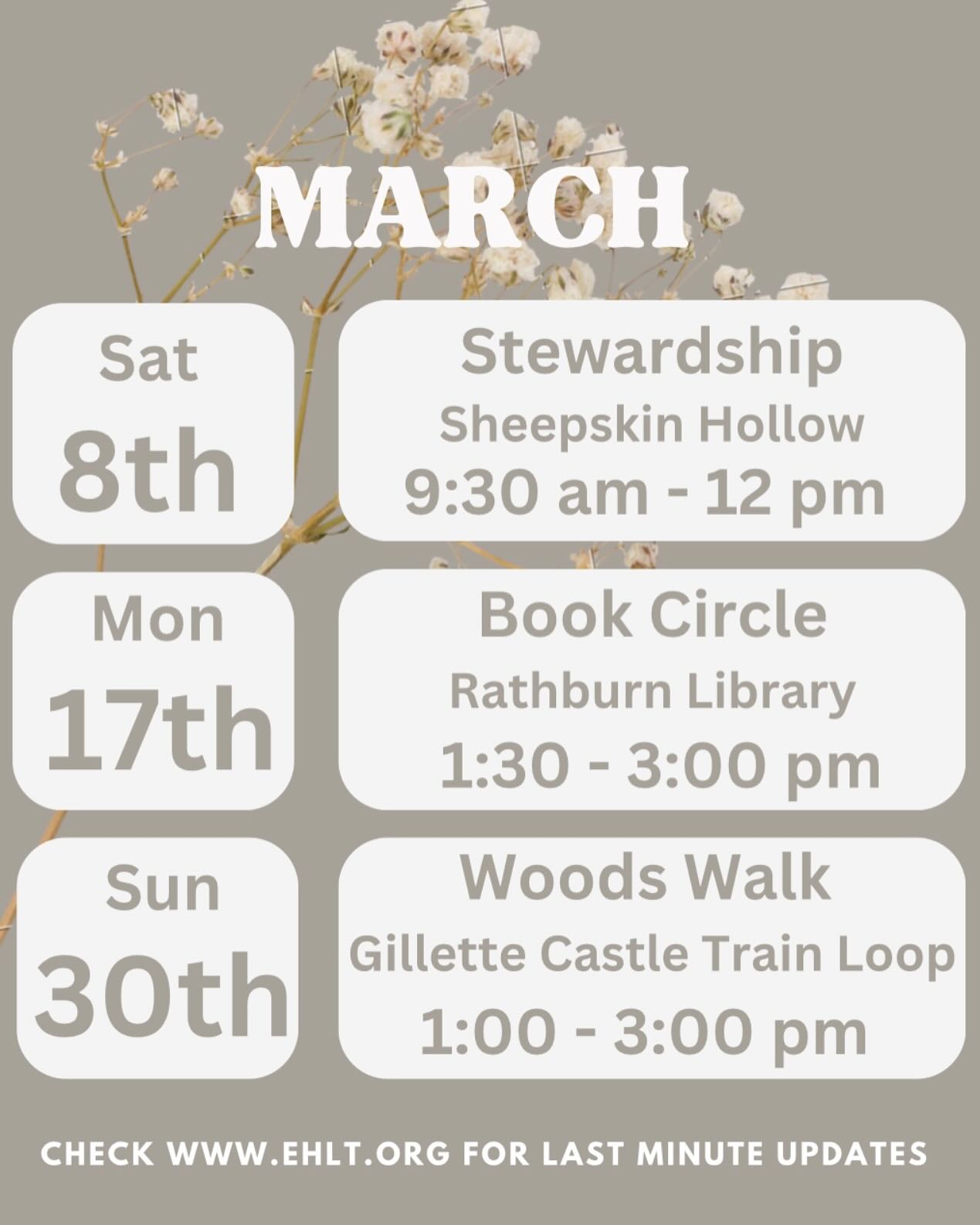 This month join us for some wonderful events.