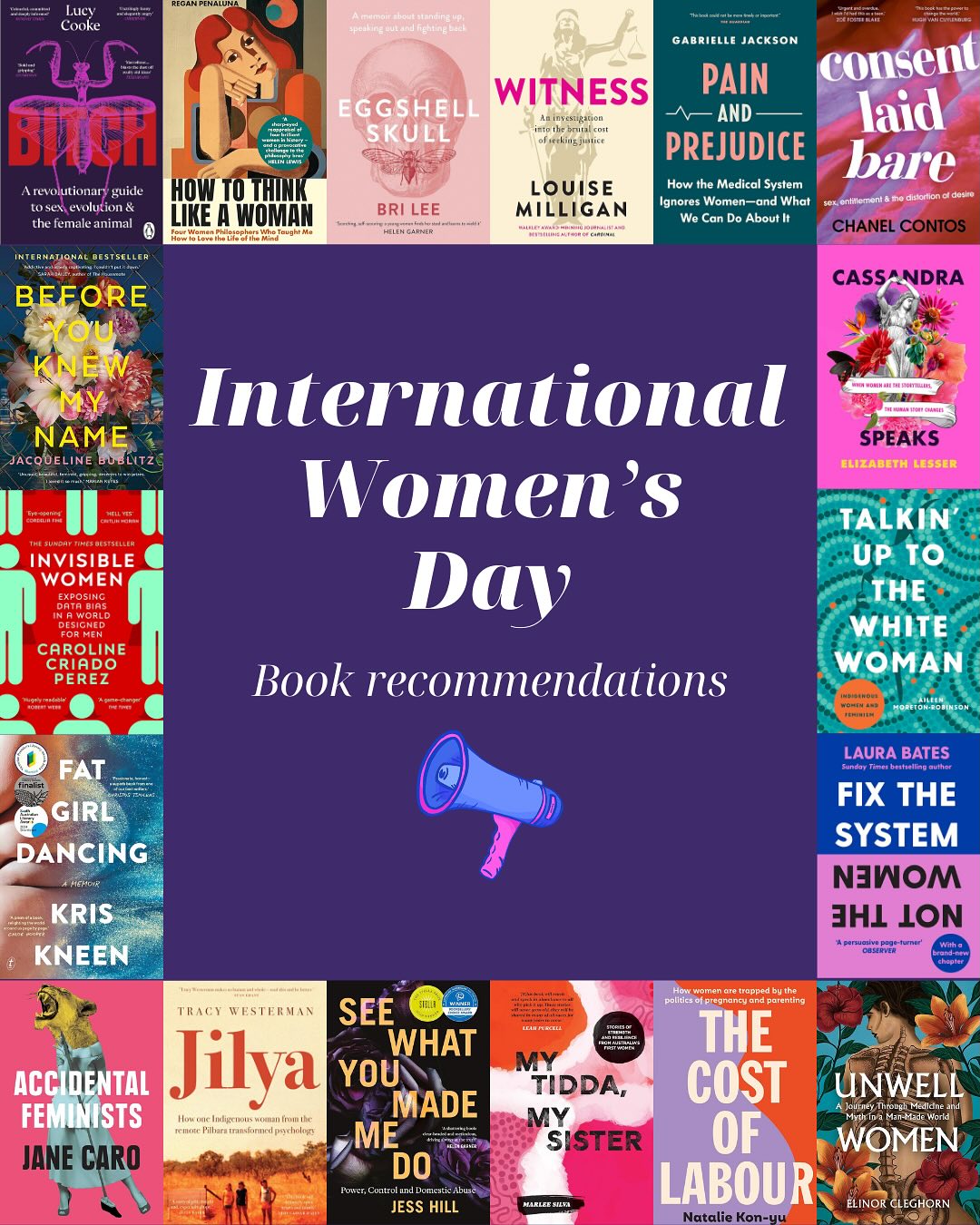 This International Womenās Day, make sure youāre reading books by and about a diverse range of women š
#InternationalWomensDay #IWD #IWD2025 #RightsEqualityEmpowerment #feministbooks #bookstagram #australianbookstagram #australianbookstagrammer #bookrecommendations #diversebooks