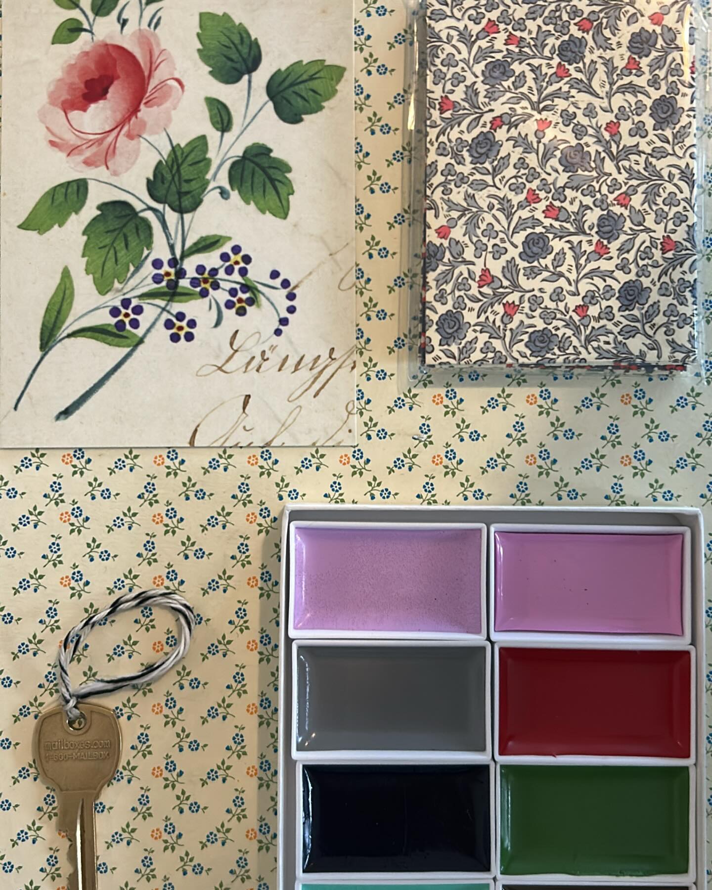 A few of my favorite things that I brought back from Paris and London last month pictured alongside a very special new key. 🗝️ I moved into an office this month and have never felt luckier. The space itself is so special with tons of natural light and it feels like the ultimate luxury to have a place to spread out and create (without two tiny hands getting in the mix!) I’ve had a very specific image in my head (and on my vision board!) for the past two years and it feels surreal to have had it come to life. The power of manifestation is real people!