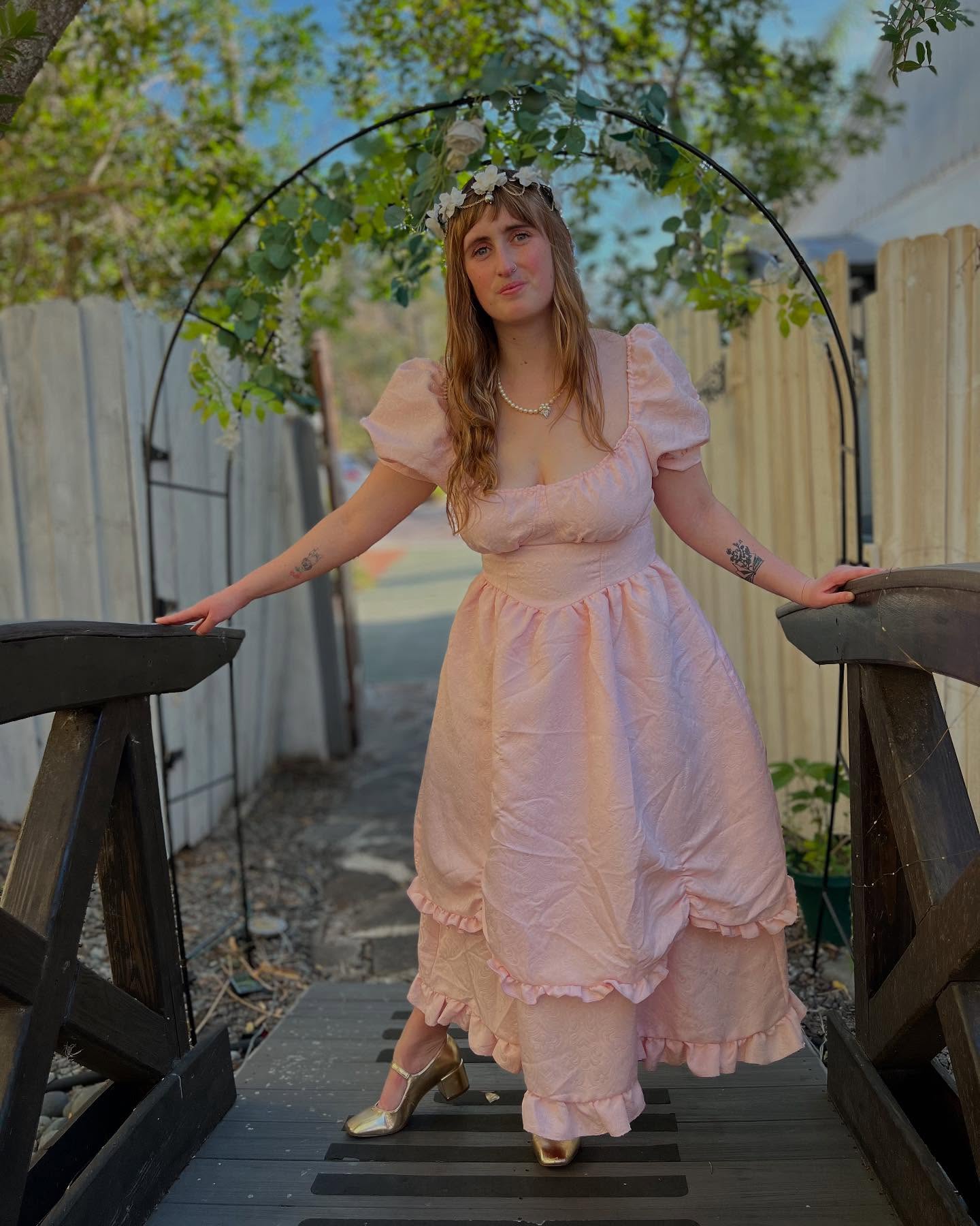 We all have an idealized version of how we look in our head, and rarely do we achieve it. But in these photos I look exactly how I imagine myself to look and really, it’s such a joy to know I can present myself exactly as I want, a vintage fairy princess, surrounded by flowers. From Bridal Shower #1 in a magical little oasis.
