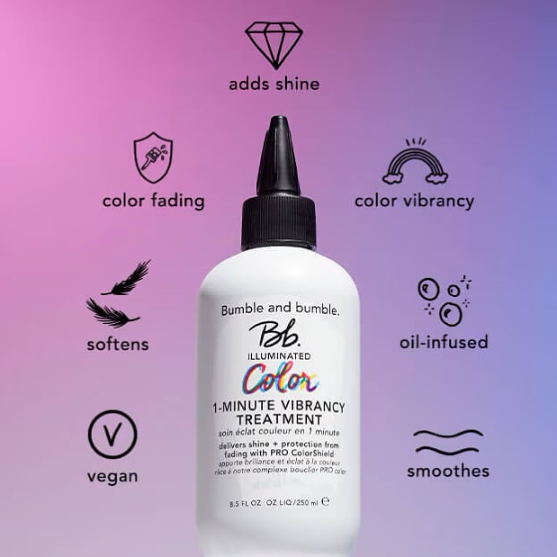 This transformational rinse-out hair treatment, recommended by Bb.Pros to hold your favorite new hue, protects colour from fading and delivers stand-out shine + softness - in just one minute. Formulated with our PRO Colour shield, this pigment preserver smoothes and seals the cuticle for brilliant colour that lasts.
HOW IT WORKS
PRO Colour shield technology, designed with protective polymers, conditioning agents, and Vitamin E (a powerful antioxidant), forms a protective shield that helps lock in your colour.
Contains Kukui Seed Oil to help moisturize strands + add shine. Balances hair’s pH to seal the cuticle to help protect colour vibrancy.
HOW TO USE
After cleansing with Illuminated Colour Shampoo, apply to damp hair. Leave on for 1 minute then rinse thoroughly.
PRO TIP
After using Illuminated Colour Shampoo, our Pros in salon towel-blot hair to remove excess moisture. In the shower, gently squeeze out excess water. Then directly apply 1-Minute Vibrancy Treatment from roots to ends.
RRP £33.50
Available to buy in store or through our online shop
#bumbleandbumble #bouyagestalbans #haircaretips #vibranthair #haircolour #colourthatlasts