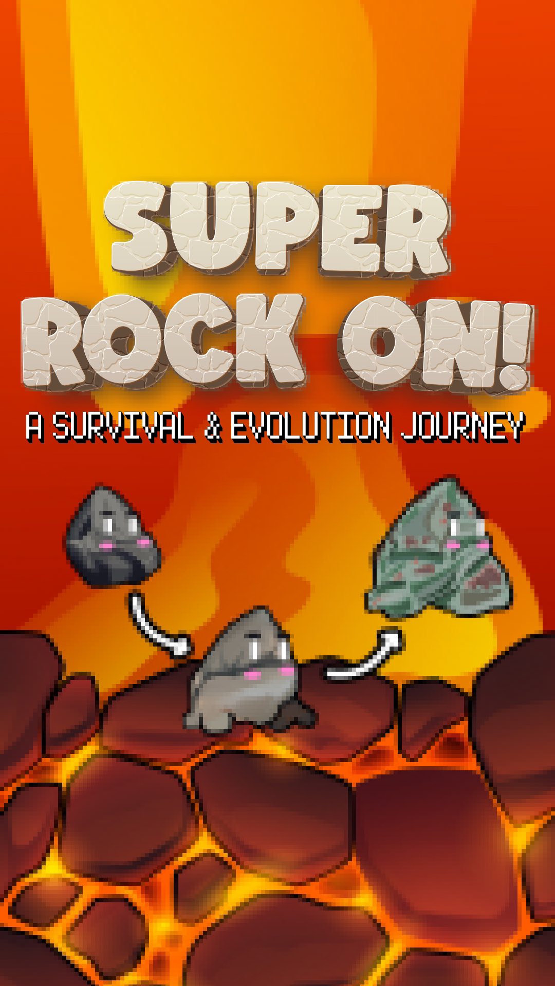 Play Super Rock On! A game about surviving and evolving. From a tiny pebble to a mighty metamorphic rock, dodge erosion, ride rivers, survive lava pits, and power up through pressure. The rock cycle is one wild adventure that keeps powering up.
Now available at all active volcanoes.
#RockOn #PixelArt #Game #Volcano #Magma #EarthScience #Geology #Rock #Lava