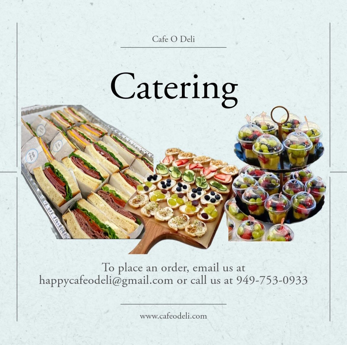 Delicious, Fresh, and made for Sharing. Let us cater your next event! 🍽️✨
#cafeodeli #irvinecatering #irvinecafe #breakfast #lunch #catering