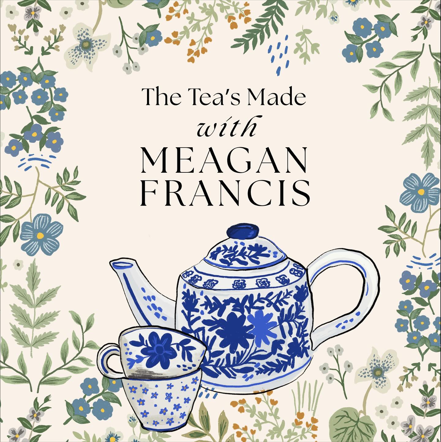 ☕ The Tea’s Made with Meagan Francis ☕
From cozy floral vibes to a touch of vintage charm, this brand identity was all about capturing the warmth and inviting energy of Meagan Francis’ lifestyle podcast. The final design blends hand-illustrated florals, organic textures, and thoughtful typography to reflect the heart of slow living, storytelling, and meaningful conversations over a cup of tea.
✔ Custom, eye-catching designs that reflect your podcast’s theme
✔ High-quality graphics optimized for Spotify, Apple Podcasts & more
✔ Aesthetic, bold, and uniquely YOU
Need podcast branding that feels as unique as your voice? Let’s create something magical together!
