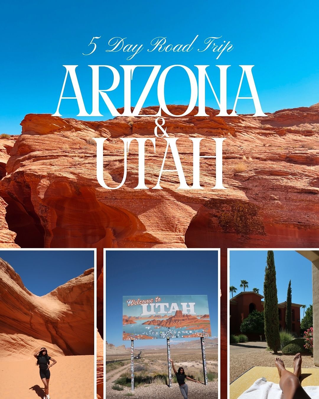 5 days, 2 states & unreal views! Come with me to Arizona & Utah!
Spent half the trip exploring & half of it relaxing— the perfect balance!
Here’s a breakdown of what we did each day:
•Day 1: Landed in Phoenix (PHX) Airport, hit the road straight to Flagstaff for a full day of exploring the Grand Canyon.
•Day 2: Crossed Utah off the list with an overnight stay in Big Water for some magical stargazing ✨then made our way to Page, AZ, to see the Antelope Canyon. Headed to Scottsdale & made a few stops at the Horseshoe bend, and Cameron to try some Native American food.
•Day 3: Arrived in Scottsdale, checked into the stunning Omni Scottsdale Montelucia Resort, and spent the day relaxing by the pool with views of Camelback Mountain
•Day 4: Another day of relaxing at the Resort, shopping at one of the best malls ever Scottsdale Fashion Square, dinner with a show at Toca Madeira
•Day 5: A full self-care day at Joya Spa, followed by a cutesy lunch at Mon Cherie, and another shooing day at the mall.
This road trip was the perfect mix of adventure, culture, and relaxation! Whether you’re into national parks, food, luxury stays, or scenic drives, Arizona & Utah have something for everyone. Would you add this trip to your bucket list? Let me know in the comments!
Follow me for more travel guides, itineraries, and tips! 🌍✈️
#ArizonaRoadTrip #UtahTravel #GrandCanyon #AntelopeCanyon #ScottsdaleAZ #VisitArizona #PageArizona #HorseshoeBend #DesertTravel #LuxuryTravel #TravelVlogger #TravelBlogger #USAroadtrip #ExploreMore #Wanderlust