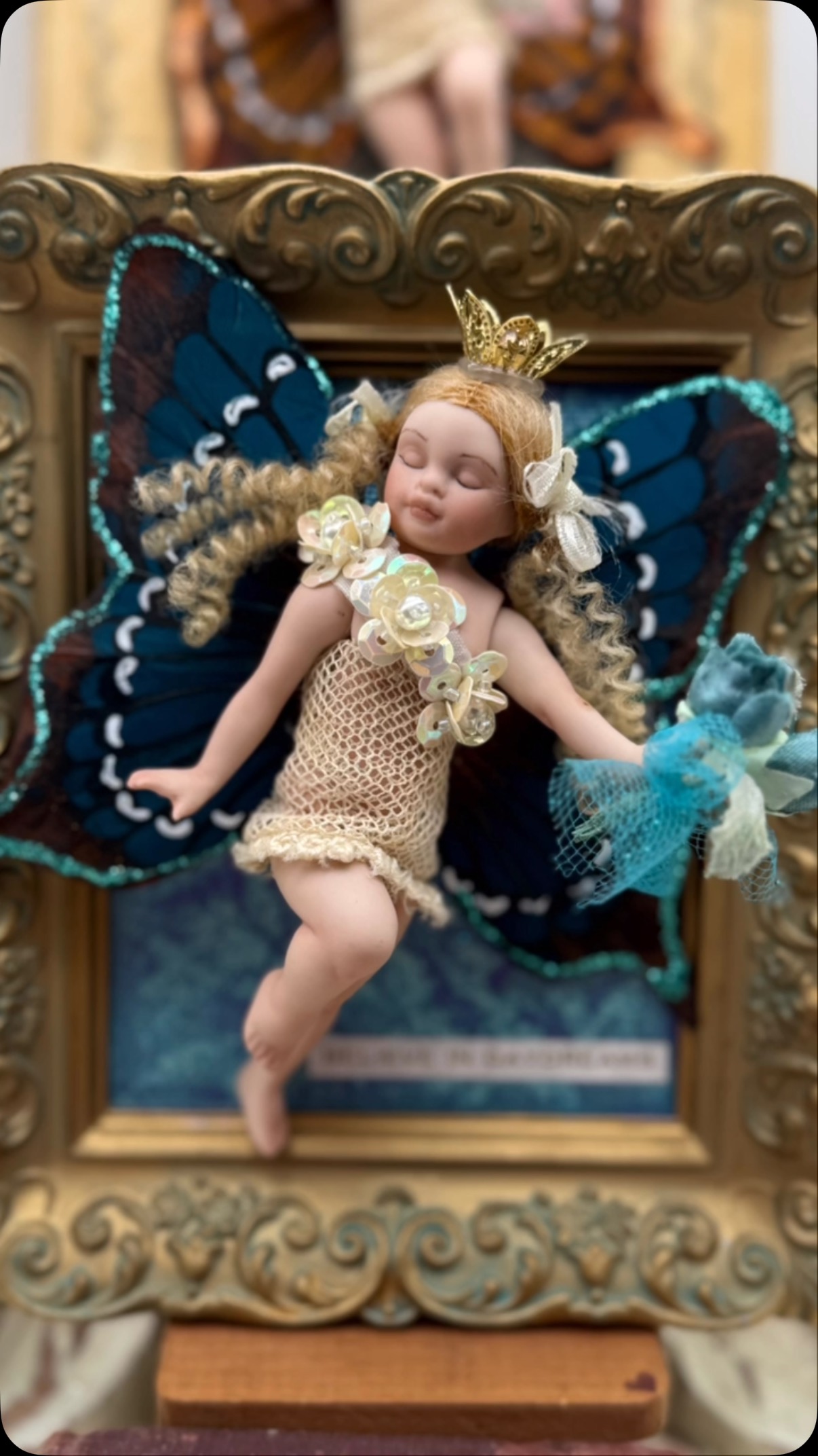 Some of my new assemblage art, my “Butterfly Fairies” have just flown into Red Sky Gallery in Lake Forest Park and Grand Leader Mercantile in Everett. Getting ready for Spring! @redskygallery1 @grandleadermercantile #assemblage #assemblageartist #assemblageart #foundobjects #dollart #dollparts #foundobjectsculpture #dollheads #vintagedolls #butterflyart #dollfairy #foundobjectartist #foundobjectart #fairyart #fairies #crooksycreations