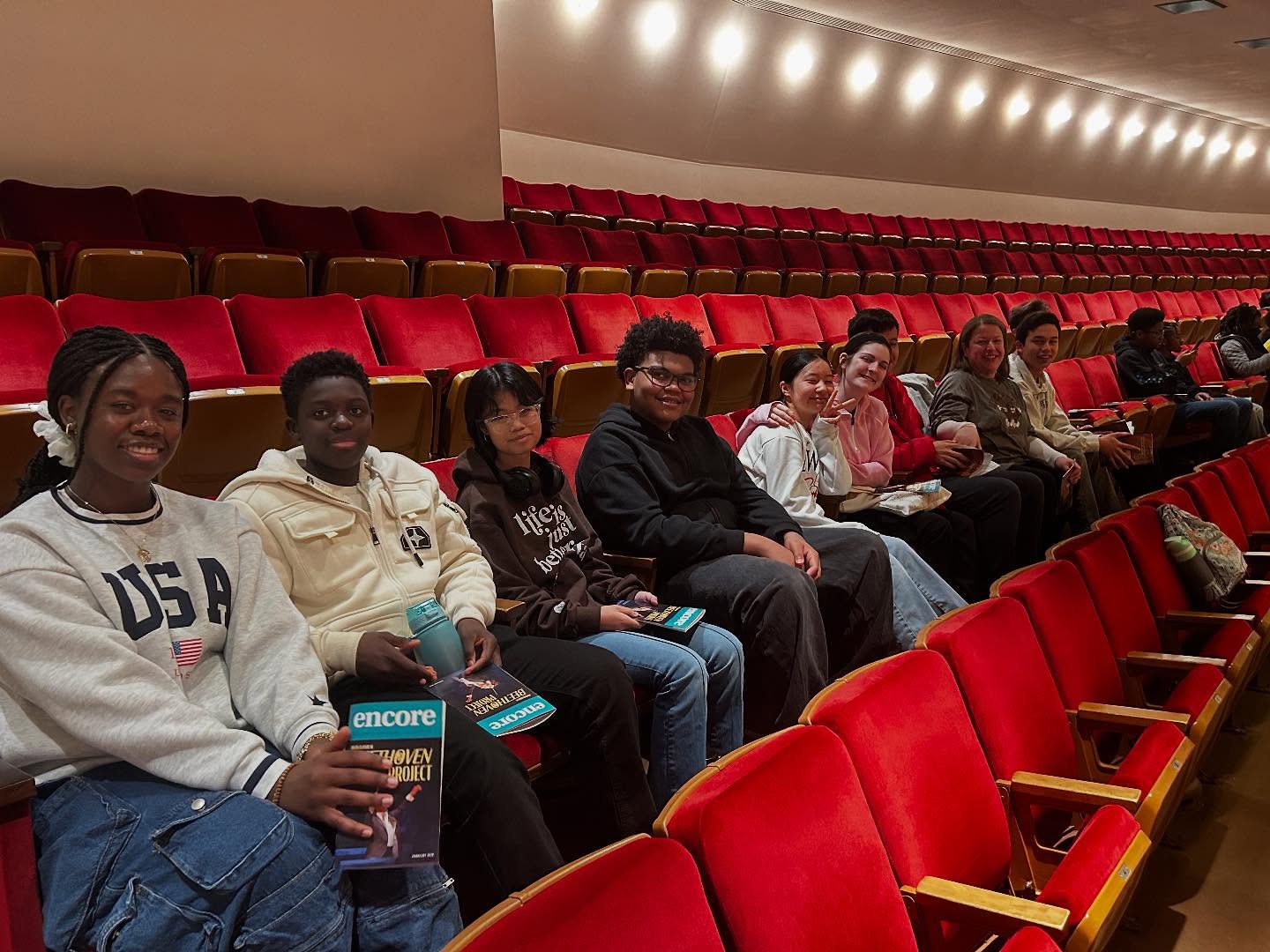 The Orchestra represented UGHS well at the Woodruff Arts Center. We had a great time seeing the Atlanta Symphony rehearse Beethoven 6 and 8!