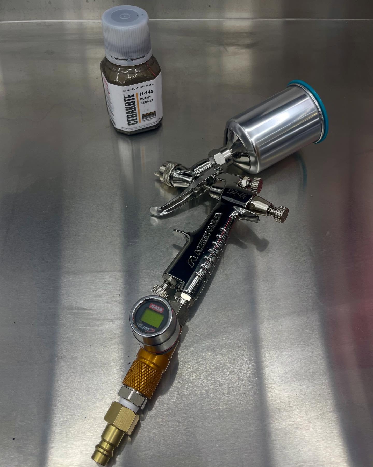 Finally! Got to test my first @anest_iwata LPH-80. Works perfectly with @cerakote