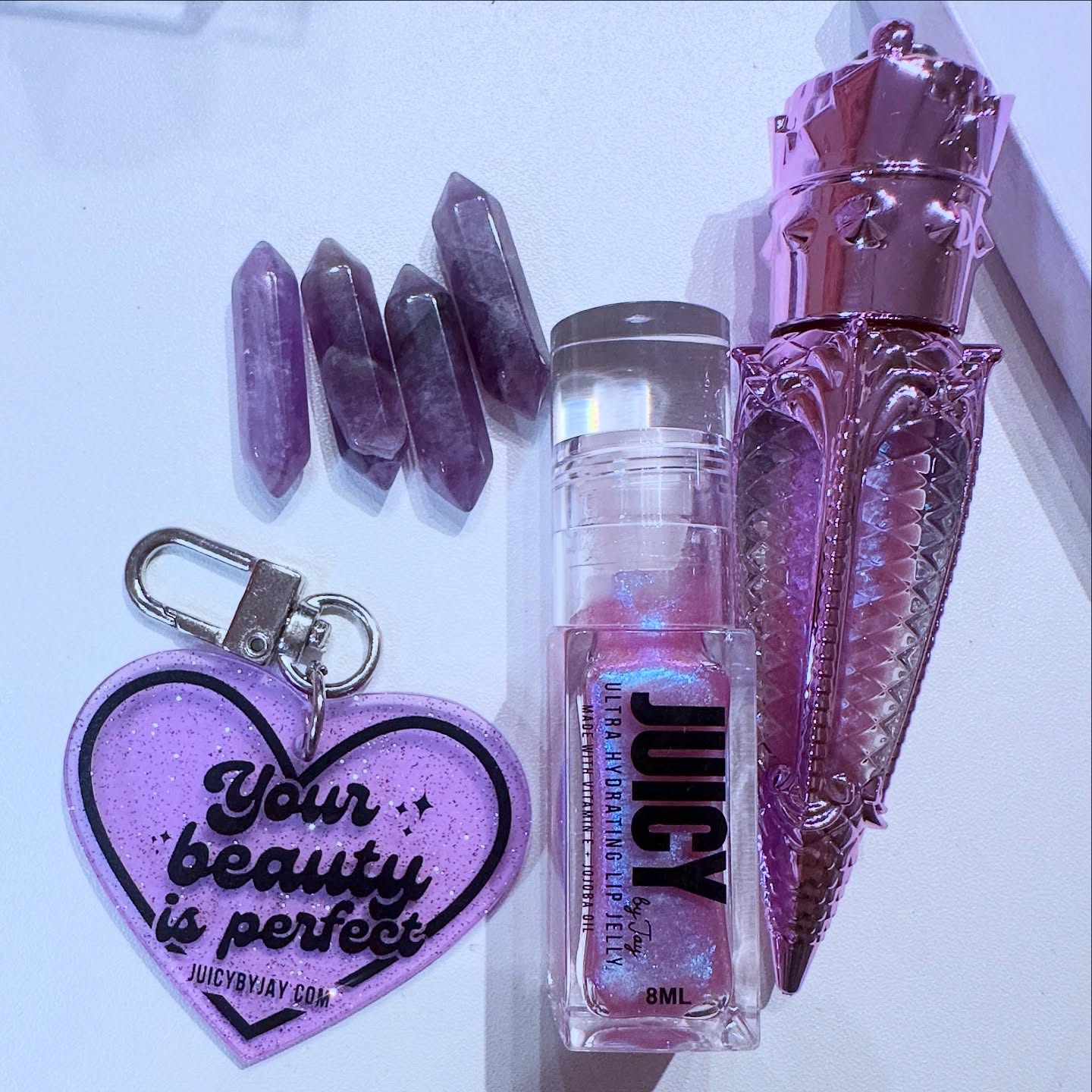 ✨ Amethyst Girlies, this one’s for YOU! 💜
*Skip to slide 5 for a reset*
We’re down to our LAST few Juicy Jem Boxes for February, and trust us, you don’t want to miss out on this calming vibe. 🌙✨
Tap into the soothing power of Amethyst — this month’s Juicy Jem — and elevate your beauty routine with a burst of calming energy. 💖✨
Only a handful of boxes left, so hurry before they’re gone!
💎 Want you need to know about Jem Boxes💎
💜 Available in our shop and at juicybyjay.com
💜Quantities are limited because they include carefully curated items and limited edition jellies
💜 Next up is March — Aquamarine 🩵
💜 Tag your Amethyst girl gang to share the love! 💜
Let’s make this month juicy and calming together. 🌙💋 #JuicyByJay #AmethystVibes #JuicyJemBox #VeganBeauty
#amethyst #giftideas #lipgloss #birthstone