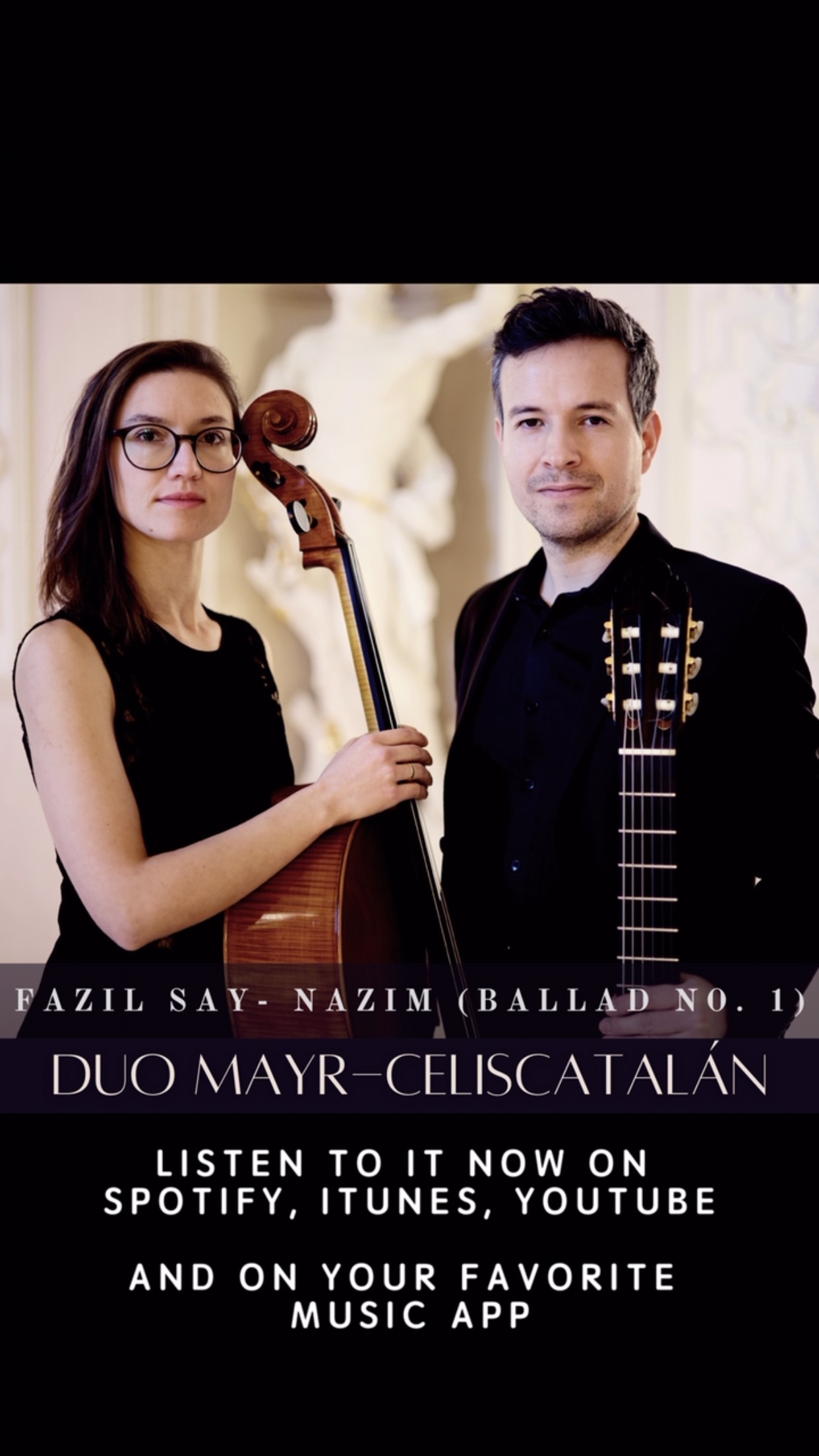 🎶✨ Now available on all platforms! ✨🎶
We are thrilled to share Nazim, our new recording of the masterpiece by the great composer @fazilsayofficial. 🌟 A sonic journey full of depth and emotion, now within reach of everyone.
🔗 Listen now on your favorite platform and let yourself be carried away by the magic of music. 🎻🎹
#Nazim #FazilSay #NewRecording #MusicWithoutBorders #OutNow 🎵