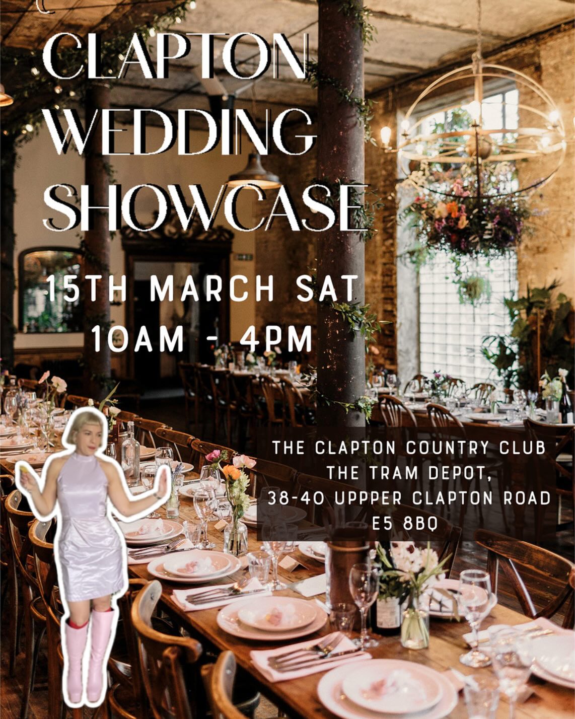 Looking forward to the next one with @claptoncountryclub on 15 March! Let me know if you’re coming/would like to come - it’s gonna be a ball! #weddingfair #alternativewedding #uniquevenue #weddingvenue