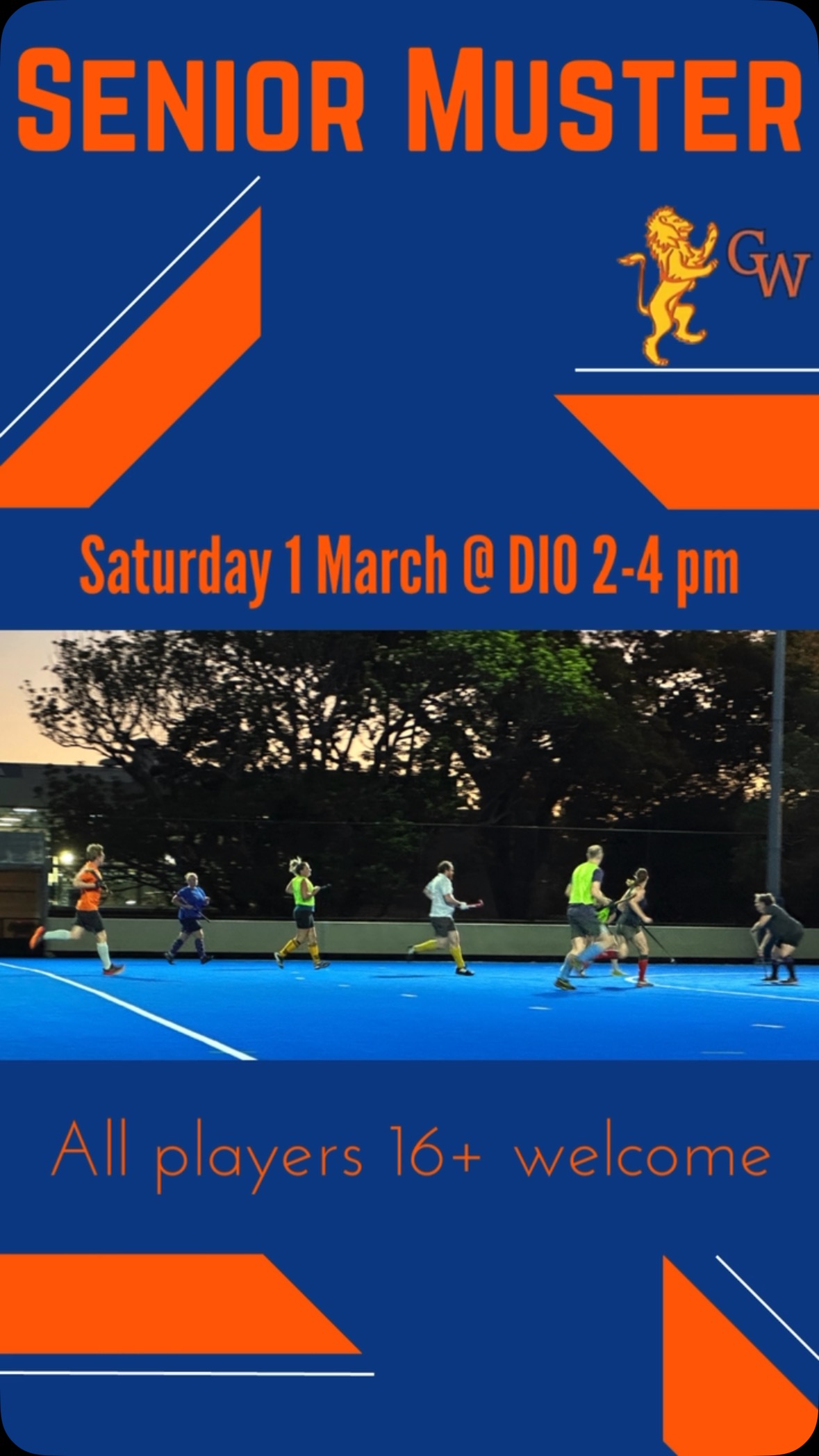 Come join us for a relaxed free no obligation 2hr session this Saturday at Dio. Kick off 2pm!
Open to all hockey players 16+. If you want to play in a friendly and relaxed environment - come hang with us. #aucklandhockey #grammarwindsorhockeyclub #hockeynz #auckland