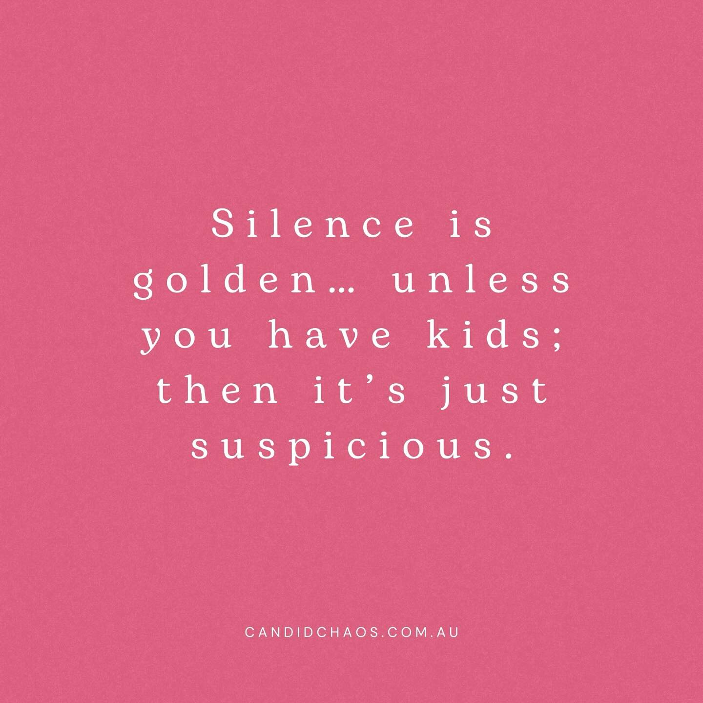 Silence used to mean peace… now it means I need to go check what’s been spilled, drawn on, or broken. 😅
#CandidChaos #MumLife #TooQuietIsTooSuspicious #silence #funny #reminder #momlife #motherhood #parenting #kids #toddlers #children #family #chaos #mess
