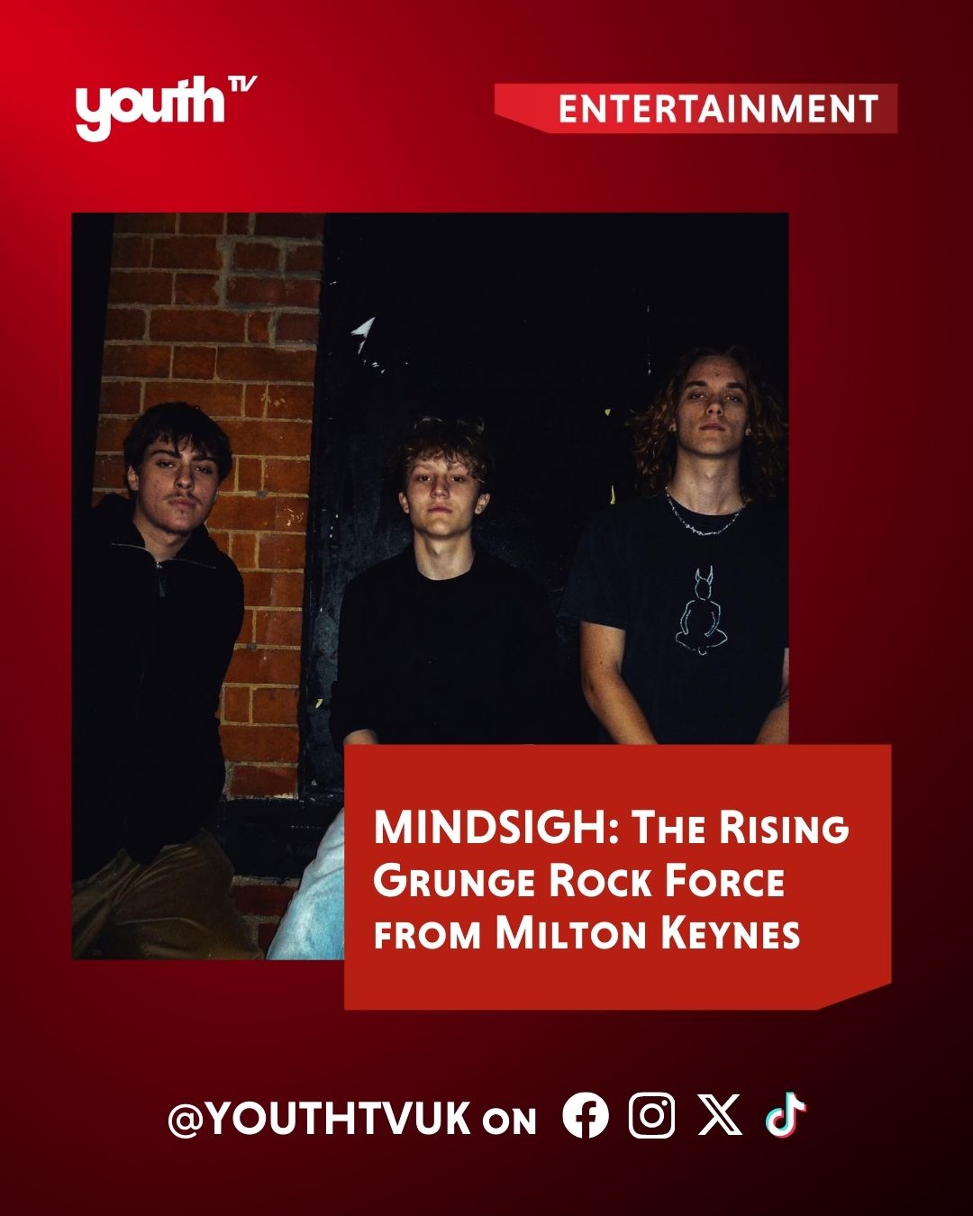 🔥 MINDSIGH is bringing their raw, grunge-fueled energy to the stage! 🔥
Inspired by Nirvana, Silverchair, and Deftones, this Milton Keynes trio is making serious noise in the modern rock scene. With high-voltage live shows lined up in London, Bedford, and Northampton, you don’t want to miss this. 🎸⚡
Want to know where and when? Get the full scoop only on YouthTV Entertainment!
🔗 https://buff.ly/Ynqr9do
@mindsigh_band
#MINDSIGH #GrungeRevival #LiveMusic