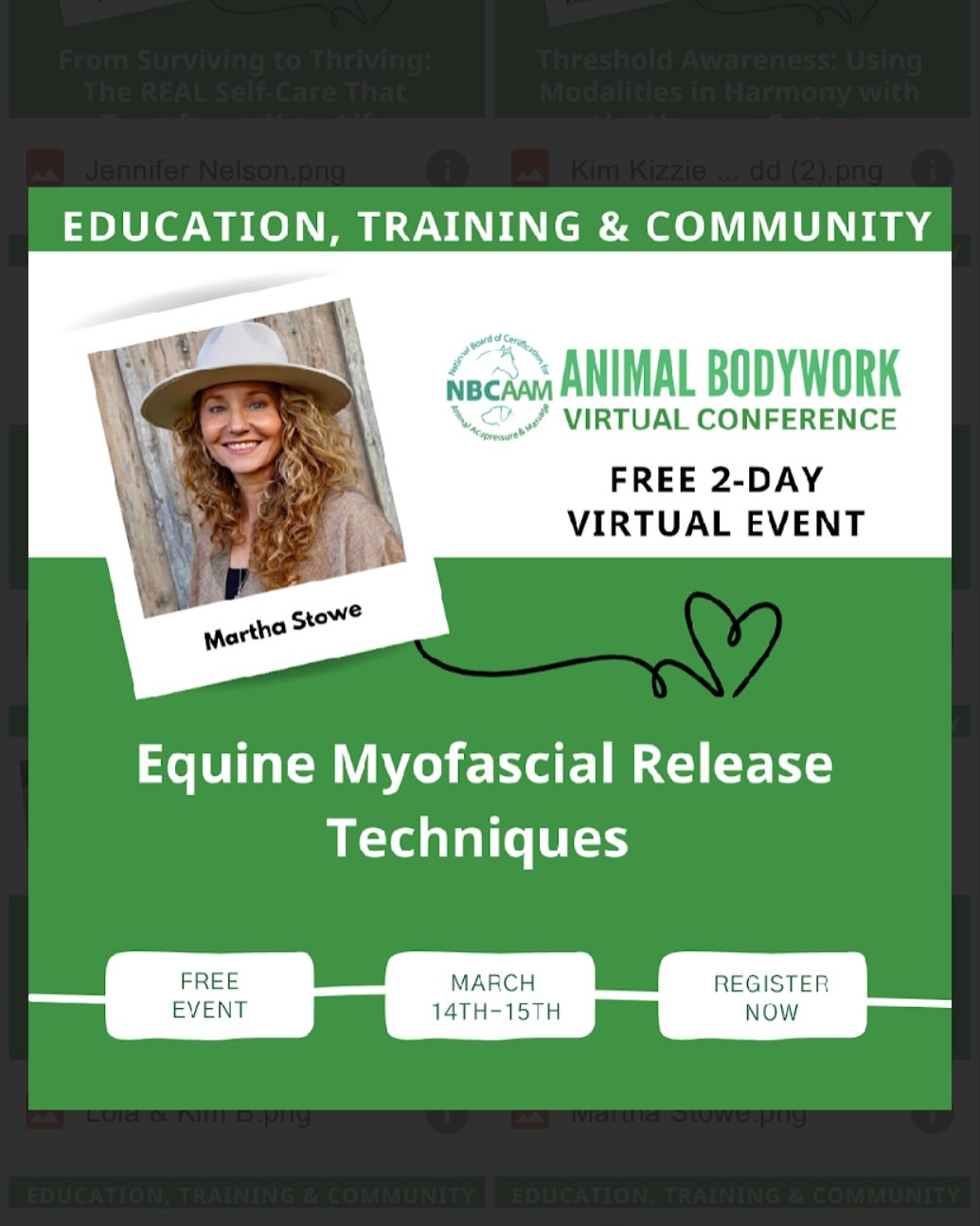 Did you know there’s a FREE animal bodywork virtual event featuring over 12 speakers happening from March 14 & 15, 2025?
It’s true!
I know, because I’m one of the speakers!
The event is called the NBCAAM Animal Bodywork Virtual Conference, and I’ll be presenting a session on Equine Myofascial Release at 5:00 pm CT on March 14th, and it’s FREE for you to attend.
Just follow my link in comments to reserve your spot!
#AnimalBodywork2025 #NBCAAM #AnimalWellnessSummit #ElevateYourPractice #AdvancedAnimalCare #PractitionerSummit #IntegrativeAnimalCare #CanineAndEquineWellness #ElevateWithNBCAAM #AdvancedWellnessSkills #AnimalPractitionerNetwork