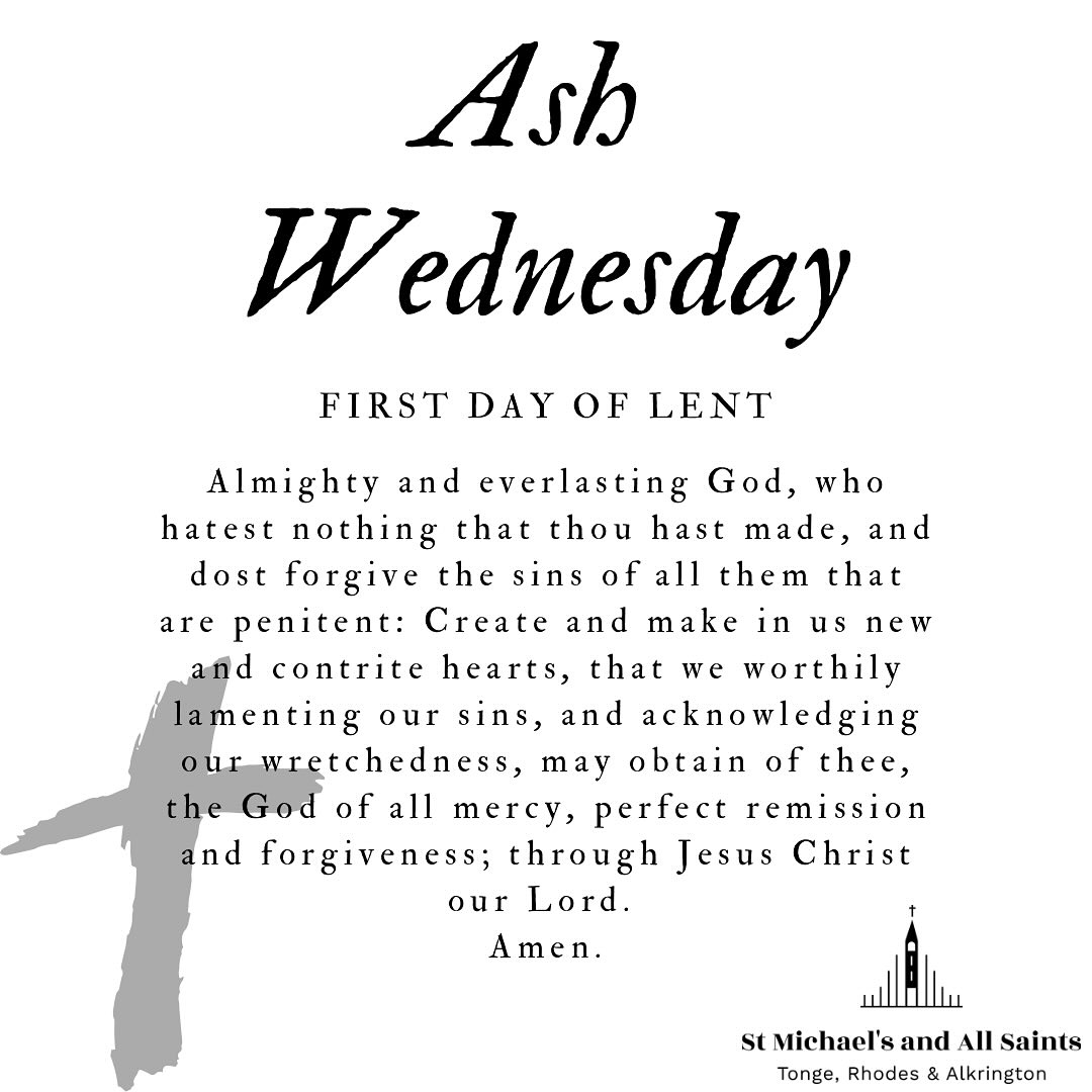 Come join us at 7pm at St Michael’s Church, Tonge-cum-Alkrington #ashwednesday #churchofengland