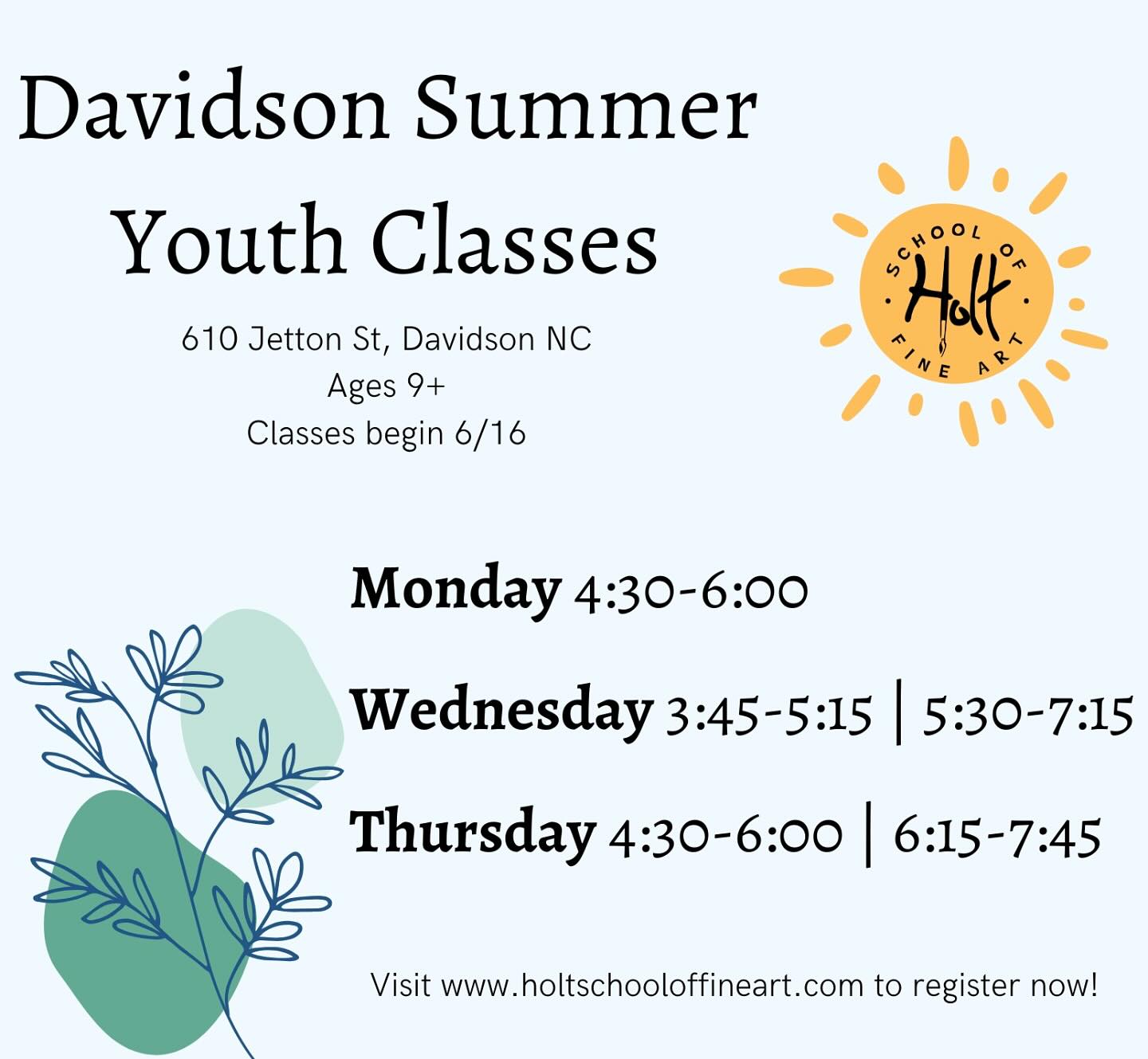 Join us in Davidson this summer! Limited seats are available on our website now 🎨
#davidsonnc #huntersvillenc #lakesideofclt #corneliusnc #lakenorman #lakenormannc @scoopthelake @visitlakenorman @townofdavidson