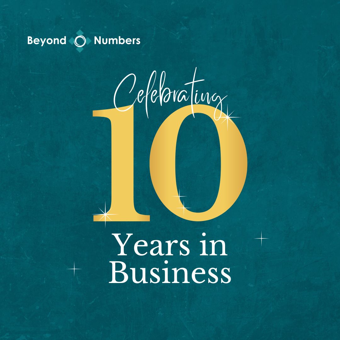 We are celebrating a major milestone—10 years in business, and we're looking forward to many more!
Here’s to 10 years of excellence, growth, and the amazing relationships we've built along the way. 🌟 Thank you for choosing us—let’s keep this journey going together!
#10YearsStrong #BeyondNumbers #Accounting #PayrollSupport