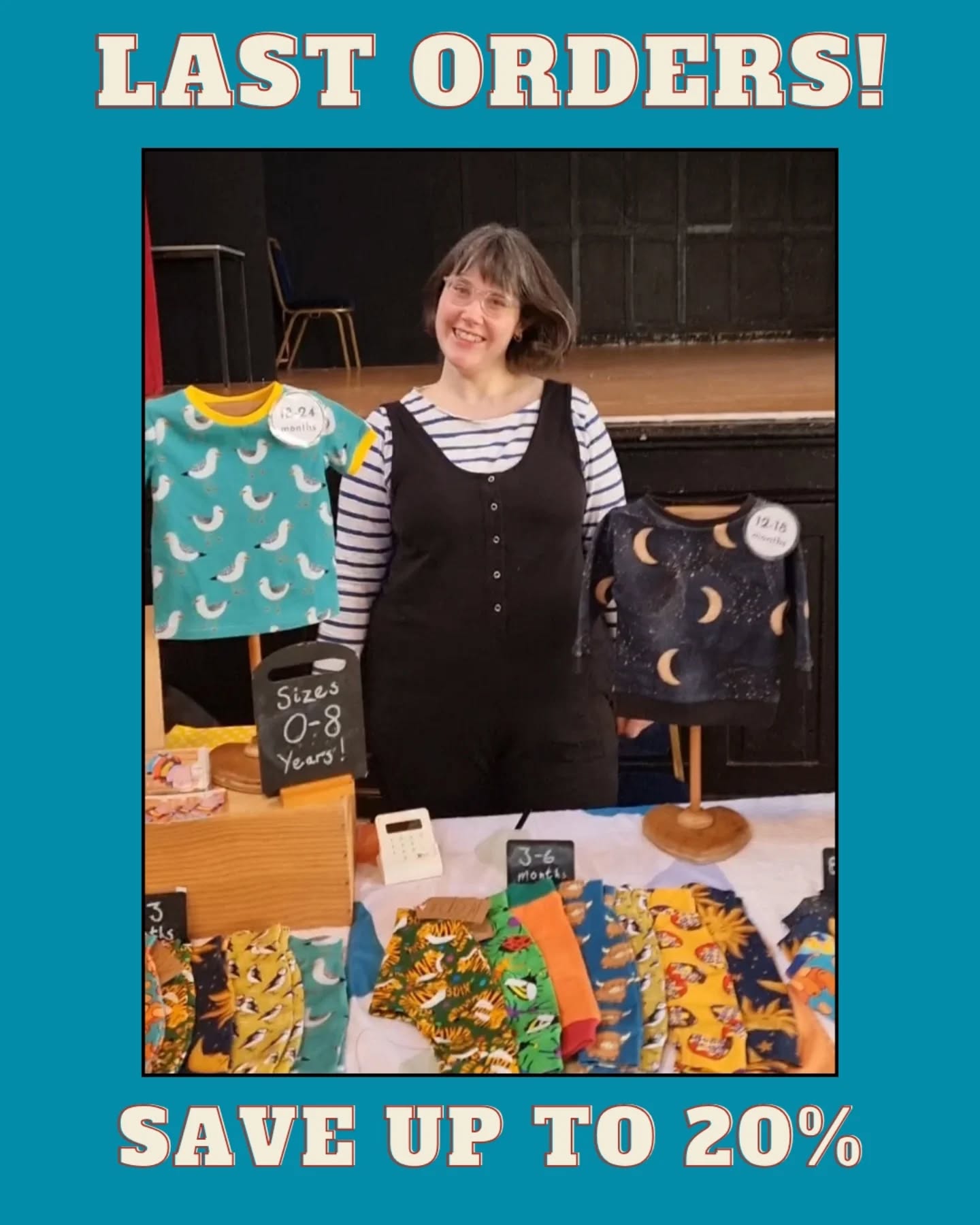 I had a brilliant day at Portobello Town Hall Market with @support_the_makers today! It was great to catch up with customers and traders, and to meet lots of new people!
Markets are a massive part of my life, so I can't believe I've just finished my last one before maternity leave! I have to say I'll be glad for the break before baby number two arrives, though. I was STRUGGLING towards the end of today!
I will be closing the online shop on Friday 7 March. There's loads of amazing stock still available, so to encourage you to get your last orders in I'm offering a special discount!
Use code FINAL10 to get 10% off your order.
Or use FINAL20 to get an amazing 20% off orders over £40!
Everything on the website is in stock and ready to ship, so it will be with you in a jiffy!
#shopsmalledinburgh #edinburghmakers #edinburghmums #scottishmums #scottishkids #edinburghforunderfives #smallbizdiscount #uniquekidsclothes #uniquebabyclothes #wahmmade #imakeyourclothes
