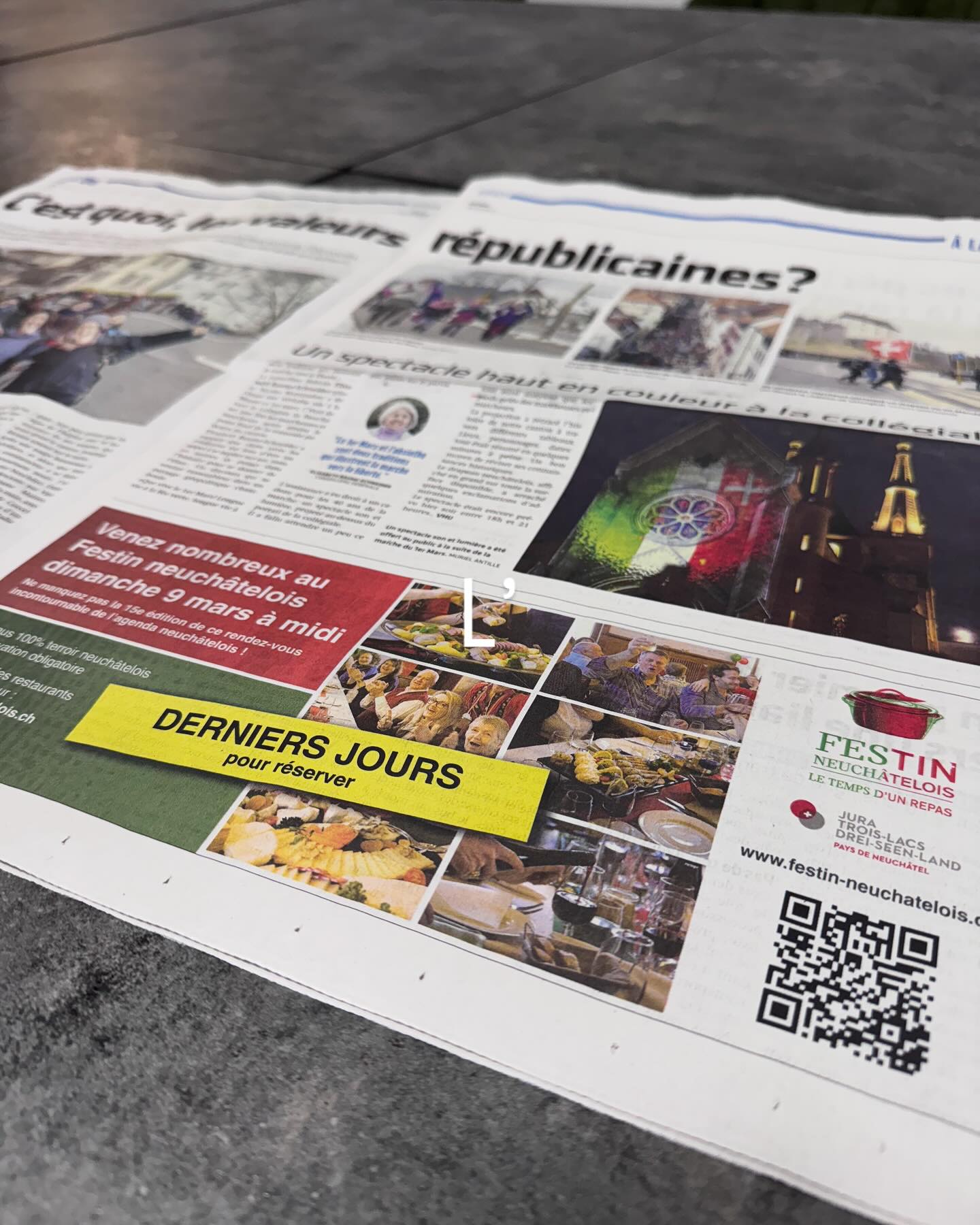 Festin neuchâtelois et marche du 1 er mars à l’honneur dans la presse du jour !