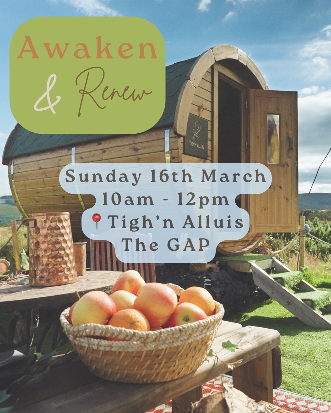 Join us at TIGH’N ALLUIS - Irish Sweat House on the 16th of March at 10am to 12pm for a morning of breath work and yoga in the yurt, followed by a session in the barrel sauna and cold plunge in either the barrels or the fresh water lake.
The breathwork and yoga session will be themed to bring us into balance as we transition into spring. In Ayurveda, it is said that we accumulate kapha over winter - a feeling of heaviness, stagnation and sluggishness. This session is designed to gently awaken your energy and invite a sense of lightness and vitality to the new season.
Through a dynamic yet grounding practice infused with invigorating breathwork, we will stoke the inner fire (agni) to encourage this sense of flow, stimulating circulation and refresh the mind.
Afterwards, the heat of the sauna will allow us to deeply release and relax followed by short exposures to the cold, which help to reboot the nervous system helping you to feel lighter and clearer. After the session, you can stick around for some tea and snacks while enjoying the view.
Join us in the sacred space of Tigh’N Alluis in the Dublin mountains to shed the old and step into the new energy of spring.
What to bring:
Please bring your own yoga mat to the event
Swimsuit/ shorts for the sauna and plunge
Two towels: one the sit on in the sauna, one to dry yourself
Bring flip flops as the ground can be slippy up there
Booking link in my bio 💐
#yogaintheyurt #tighnalluis #yoga #breathwork #pranayama #asana #spring #renewal #ayurveda #sauna #coldplunge #contrasttherapy #yogaireland #yogadublin #yogaworkshop