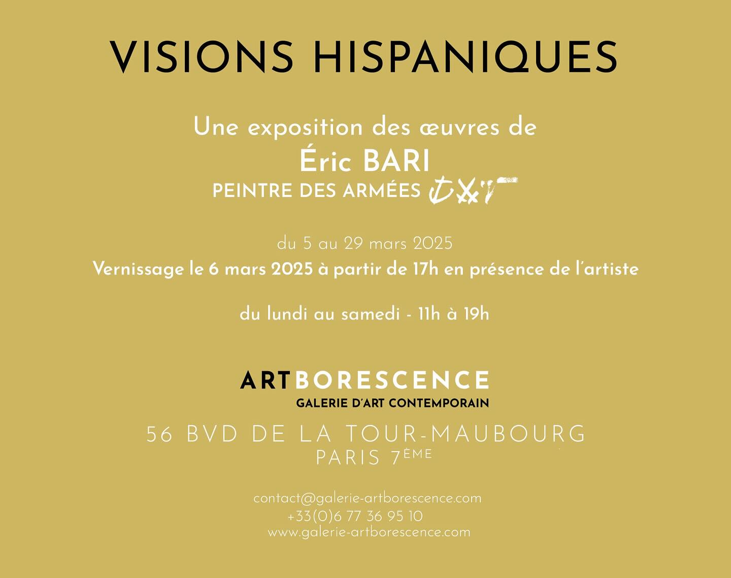 Éric Bari
Visions Hispaniques
———
Exposition de peintures
Nous avons l’honneur d’exposer pour la seconde fois lors d’une exposition individuelle le travail d’Éric Bari. Cette fois autour de paysages espagnols, principalement de la côte méditerranéenne.
Une sélection de vingt-cinq œuvres est à retrouver du 5 au 29 mars 2025
Vernissage le jeudi 6 mars à partir de 17h
#galerieartborescence #artcontemporain #peinturecontemporaine #paysage #landscape #espagne #españa #valencia #decoration #peintredelamarine #pinturaespañola @ericbari