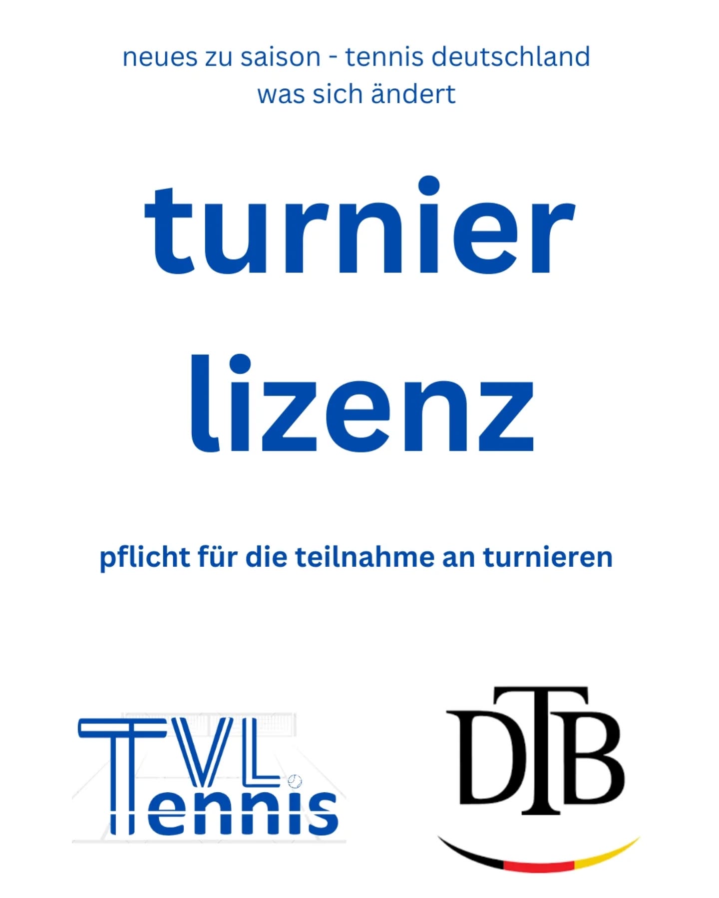 Infos zu der wichtigen Änderung findet Ihr im Link in den Story-Highlights sowie in der Bio verlinkt.
#dtb #tennisdeutschland #wtv #turnierlizenz #spieler #tennisturnier #deutschertennisbund