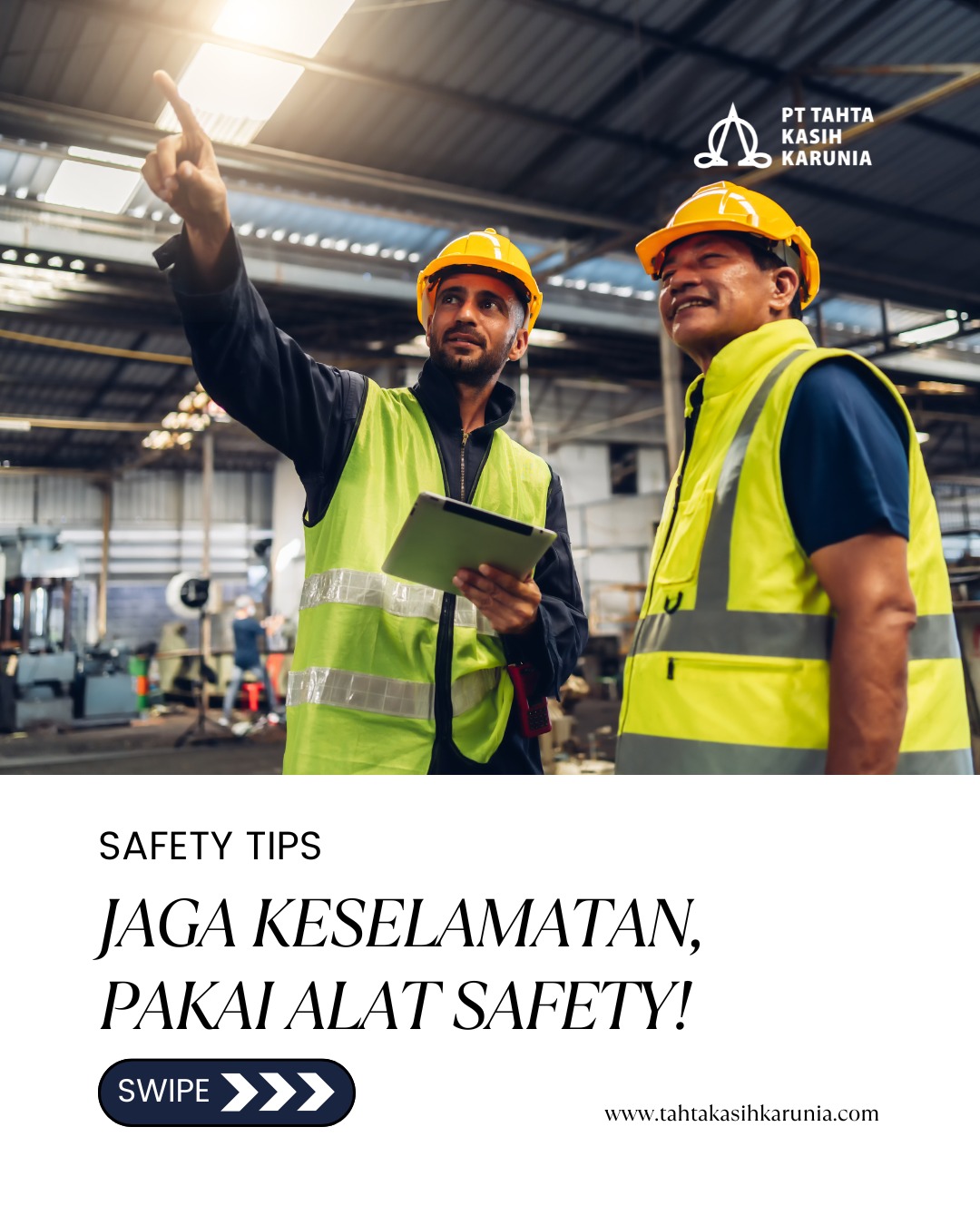 Jangan Lupa Selalu Pakai Alat Safety ya Guys :)
Butuh alat keselamatan kerja? TKK Safety Solusinya.
We are Importer & Distributor for Safety, PPE & General Items.
You Request, We Provide
Visit our Marketplace (TKK Safety)
Tokopedia, Shopee & Tiktok Shop
#TKKSafety #SafetyFirst #SafetyTools #HSETools #KeselamatanKerja #AlatKeselamatanKerja #K3HSE
