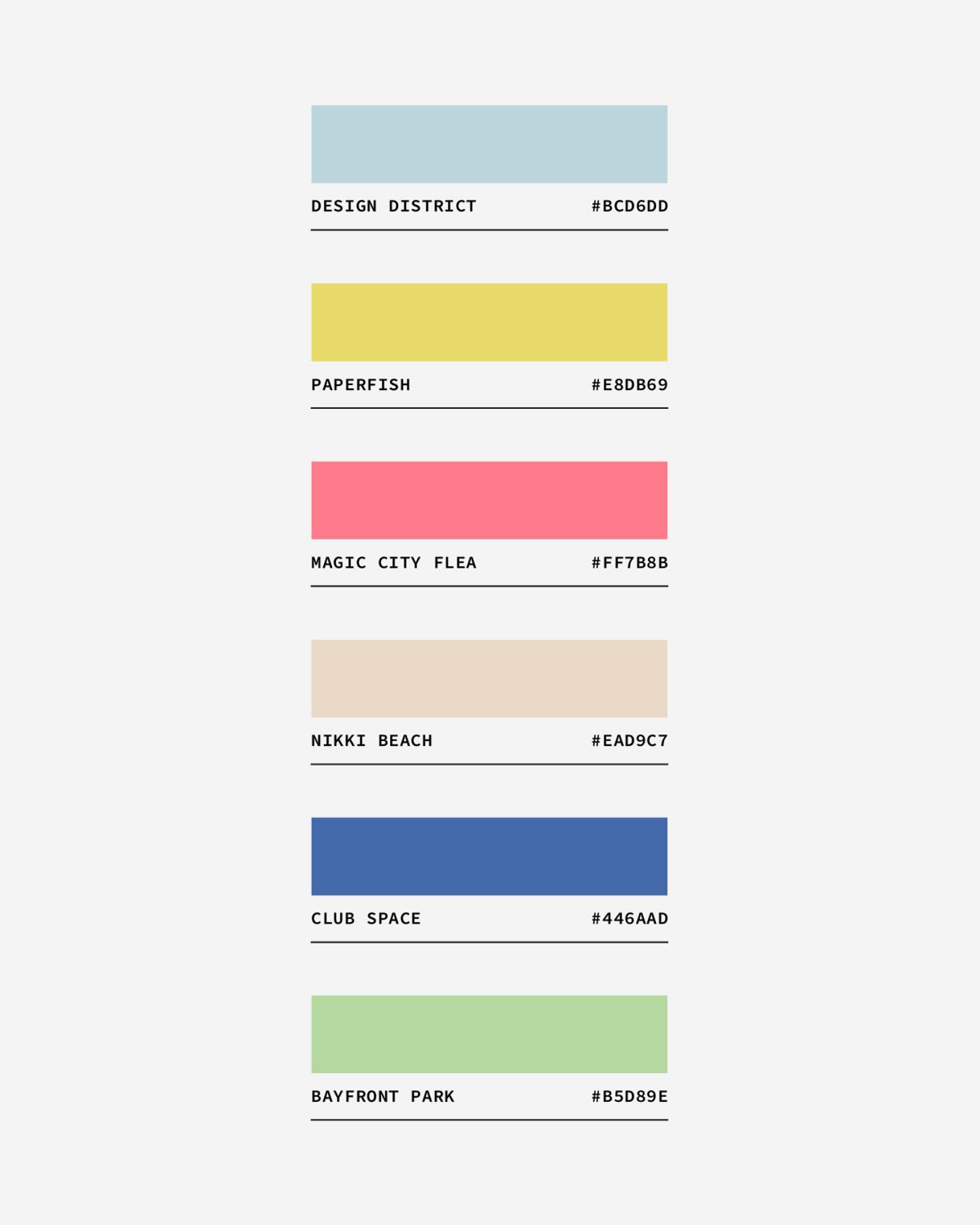 a very miami color palette | ft. some of my favorite spots here āļøš“