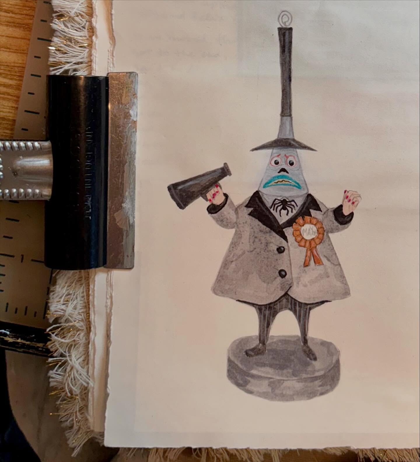 Sketch of an ornament of my favourite character from The Nightmare Before Christmas.