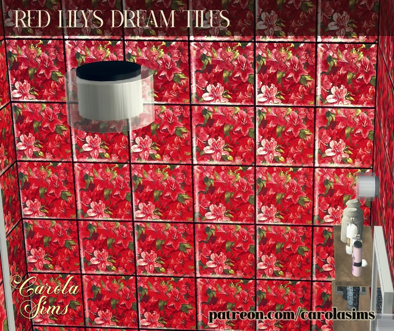 Red Lily's Dream Tiles
.
.
.
.
Red Lily tiles on bathroom walls
.
.
.
.
.
.
.
.
.
.
.
.
#walltiles #redwall #bathroomdesign #bathrooms #thesims4 #simstagram #sims4decor #tiles #tiledecor #bathroomtiles #sims4tiles #sims4walls #bathroomwall #buildmode #sims4buildmode #redtiles #redcolor #redlily #redlilytiles #bathroomdecor