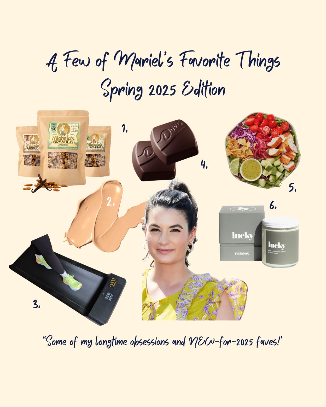 AHC account manager @mariel.alisa is no stranger to incredible brands that make our busy lives and hectic schedules just a little bit easier. ⭐️😮💨
With springtime right around the corner 🌱🌷🌼 Mariel guides us through her must-have products to make the last days of winter go by quickly—and to get us excited for the warmer weather to come!
Mariel, take it away:
1. Michele’s Granola - I had the best granola ever at Malibu Farm in Malibu last year and this is the closest I have found to it (I buy it at Whole Foods) Sooo good! @micheles_granola
2. BareMinerals Tinted Moisturizer - My favorite skin product for a no-makeup look @bareminerals
3. Walking Pad - A simple walking pad helps get your steps in no matter the day - an accomplishment with these rollercoaster temperatures we’ve been having
4. Dove Dark Chocolate - The perfect pick-me-up (that I have way too frequently throughout the day) @dovechocolate
5. Sweetgreen - Always been obsessed and will 100% continue to be this year @sweetgreen
6. Vellabox Candles - We subscribe to receive one candle a month and it is so fun to get a surprise in the mail! Love that they only use natural ingredients, too. @vellabox
Now back to regularly scheduled programming… and Dove chocolates!