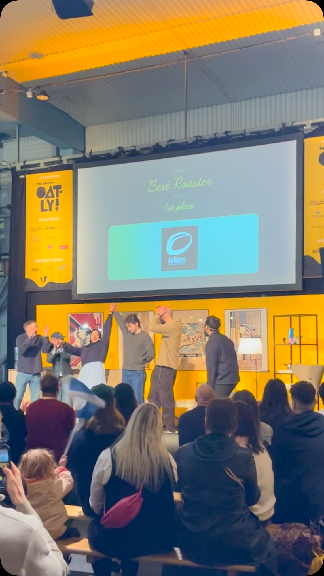 Congratulations to our friends @damatteo who won Best Roaster! What a way to round off a fantastic weekend at @nordiccoffeefest 🥳🎉