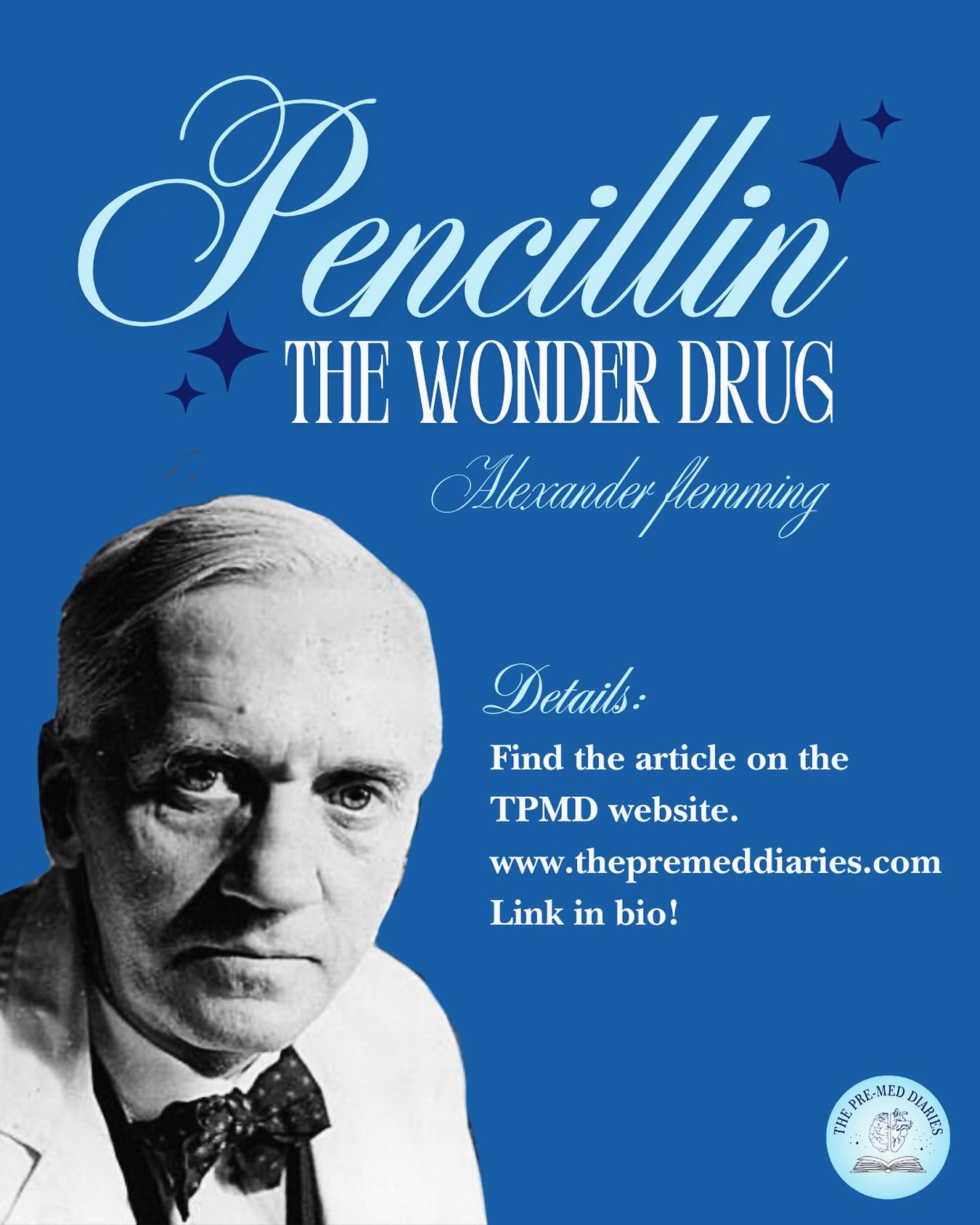 The discovery that changed medicine forever. 🌟
Penicillin: the wonder drug that revolutionised healthcare. But how did it come to be?
Find out more on our website!
🔗 www.thepremeddiaries.com
#wisdomwednesday #tpmd #penicillin #alexandrafleming #medicalbreakthroughs #fyp #explorepage✨ #youthled #communityservice #article