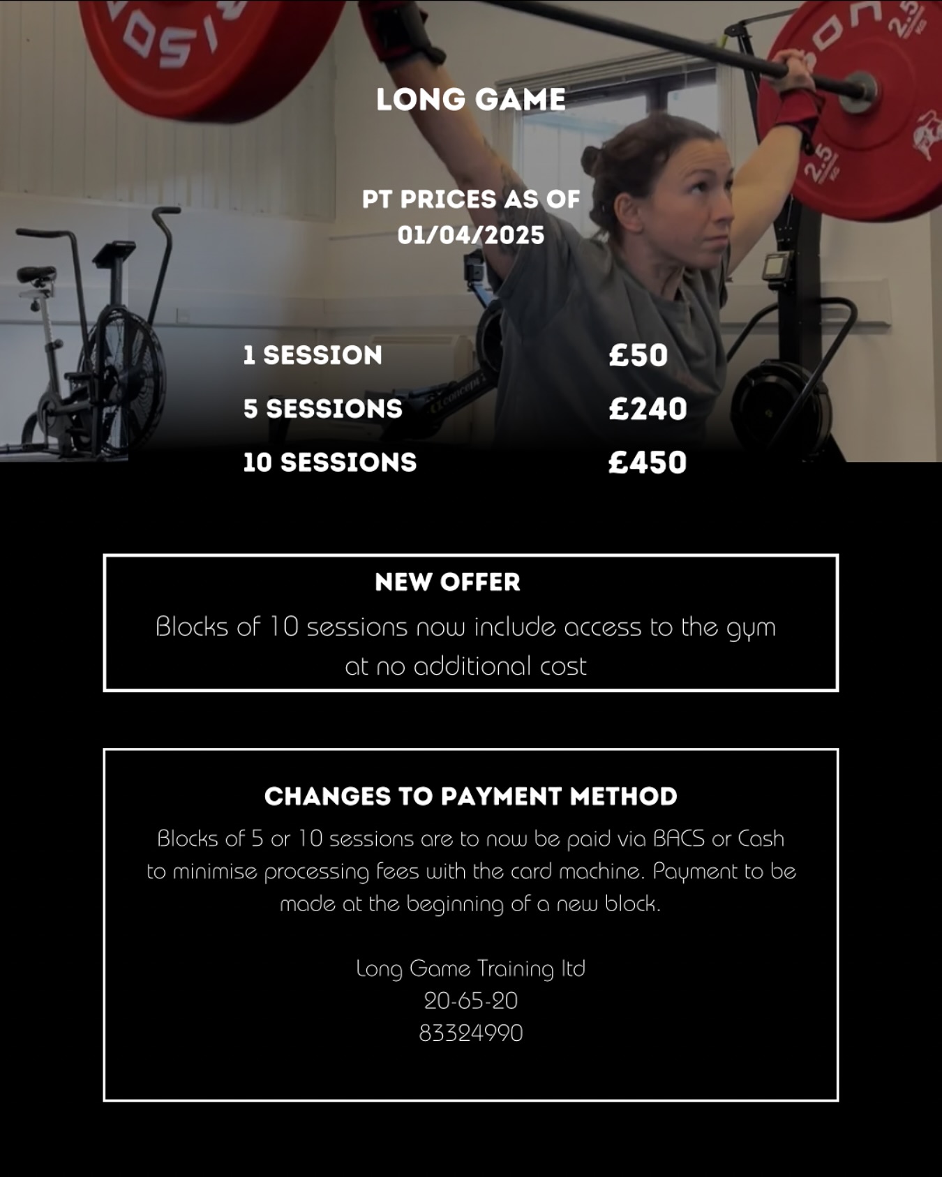 MONEY - We all think about it but no one wants to talk about it! I, more than anyone, hate talking about pricing and payments so this is not an easy message to put out.
I have been putting this off as long as possible as I am aware that a personal trainer is seen as a “luxury item” that is already at a price point that not everyone can afford however the last time I increased my prices was 3 years ago - while I imagine those of you who are employed have had pay rises/bonuses in that time. This also allows me to re-invest in new equipment to better support you.
The new price structure still comes in at the lower end of what the average PT charges in the area, but I do count myself as being highly capable in what I do. Ensuring that all your sessions are truly bespoke to you and your individual needs rather than a cookie cutter approach. I pride myself on attention to detail, focusing on any injuries/niggles you may have that need working around/improving and will never get you to do anything just for the sake of it. There is thought and reasoning behind it all even if that’s not clear to you - feel free to always ask “why” we’re doing something.
The new prices will come in to effect on 1st April 2025, all current blocks of 10 that you have are still valid until they’re used up. The new price will be on the next block you take out. I have also added a 5 session option to hopefully ease the cash flow for some of you.
I hope that I continue to add value to your lives, and want to do that further by giving those of you who take out a 10 session block access to the gym at no additional charge for you to (hopefully!) take more accountability over your training and get the odd training session done in between our sessions. Let me know if you’d like to take me up on this and I can get you set up.
All classes and gym memberships will otherwise remain at the prices they have been which also haven’t increased for a number of years.
If anyone has any concerns in regards to the new price structure do reach out to me. Thanks for coming to my ted talk and you can now watch me avoid eye contact in talking to any of you about this out of anxiety….😂
Stay strong 🤘