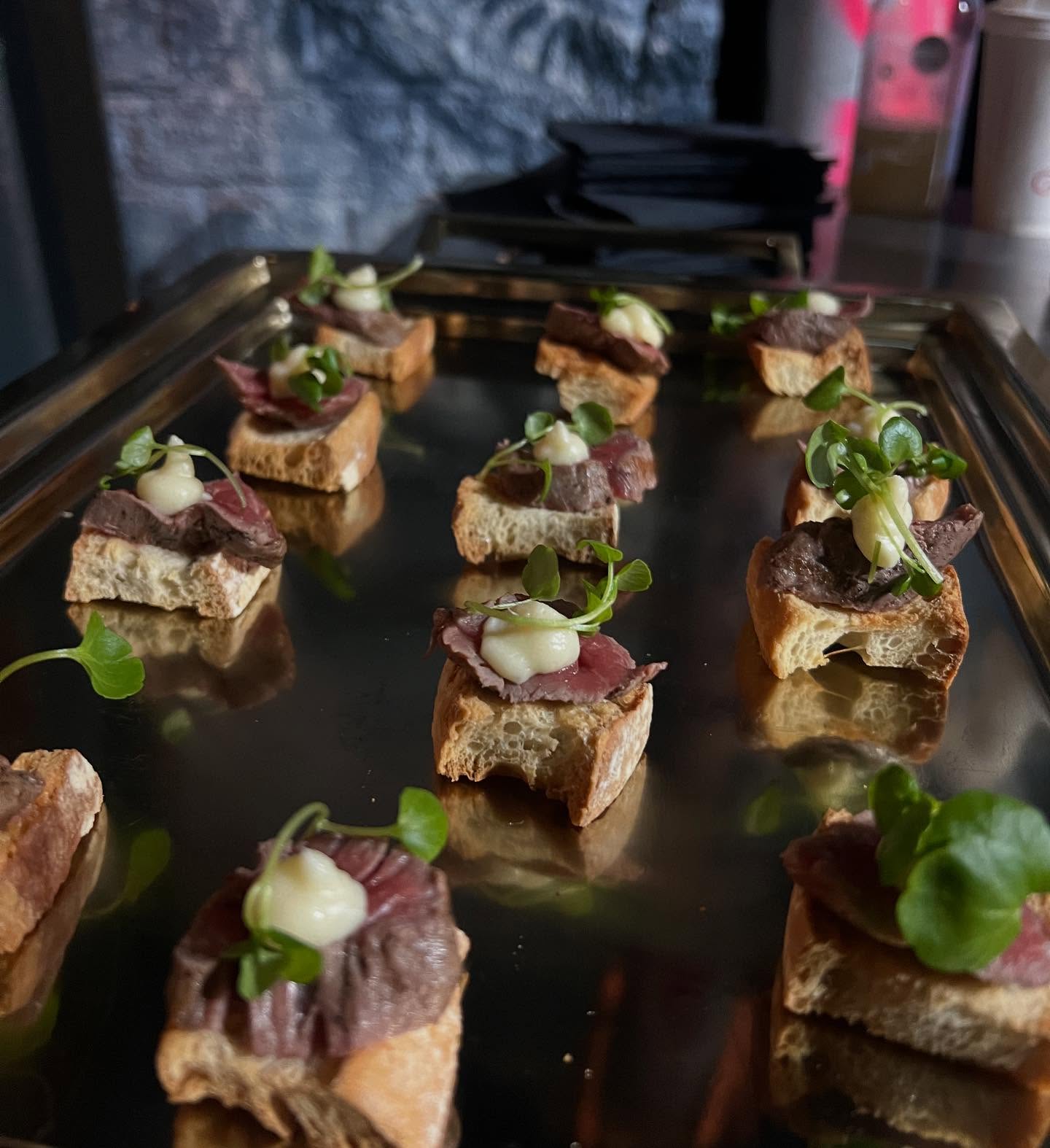 Sourdough with roast beef and philly cheese