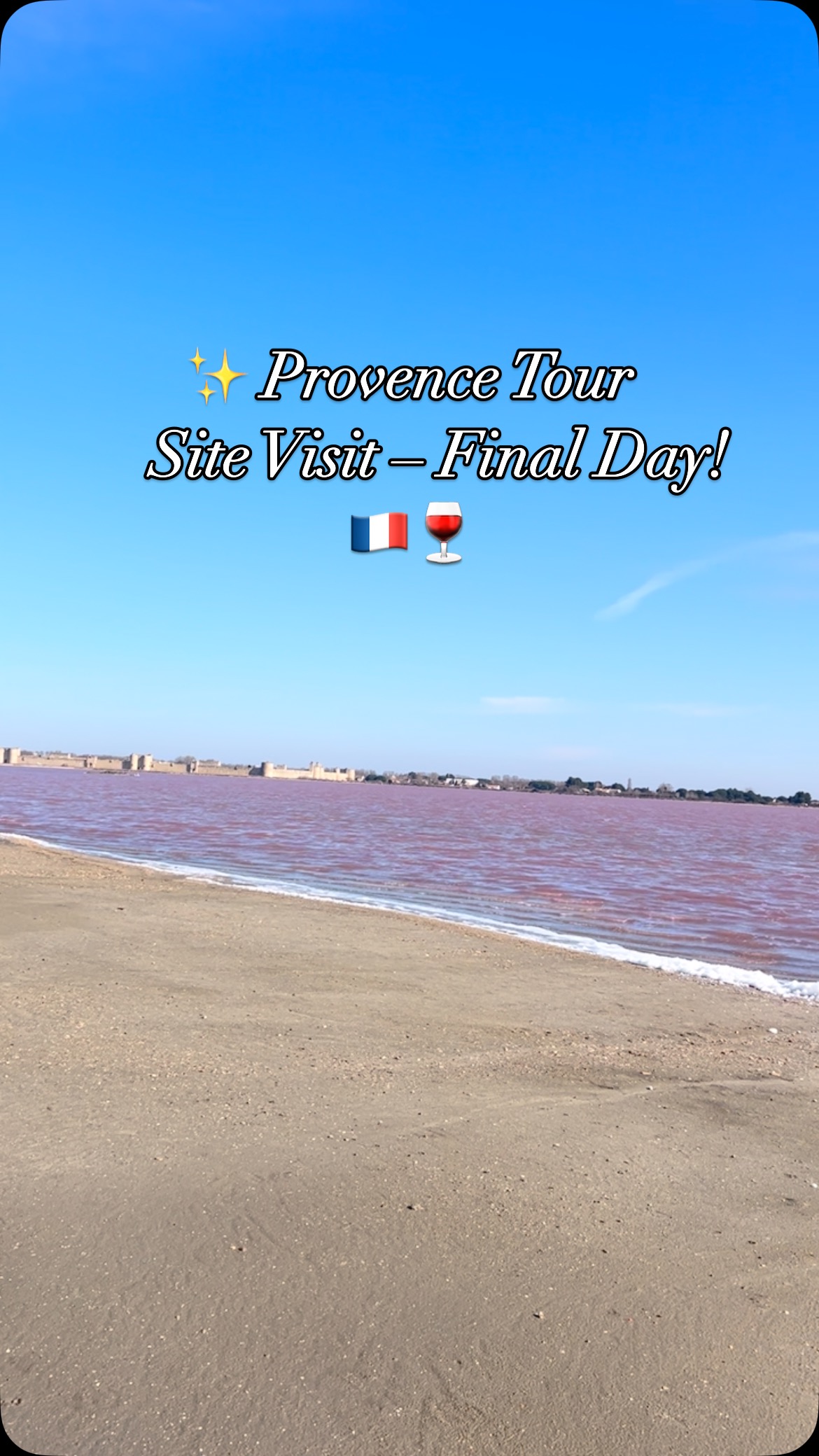 ✨ Provence Tour Site Visit – Final Day! 🇫🇷🍷
We did it! We tasted, we explored, we connected, and now we’re officially ready to welcome our amazing group – and our dear friends Jason & Angela Kallsen from TCWE’s Flying Grape! 🍇✈️
🚗 Off to the Camargue! Today, Papy, Julien, the boys, and I set off to the breathtaking Camargue region – a land of wild beauty, pink flamingos, and endless salt flats.
🦩 Flamingos & Salt Mountains – We waved bonjour to the elegant flamingos, climbed the sparkling white salt mountains, and couldn’t resist a quick (and very salty!) taste test at the top! 🏔️🧂
🍽️ Authentic Camargue Feast – Our journey ended at Le Flamant Rose, a true hidden gem serving the region’s most iconic dishes. The rouille? Absolute perfection! 🥄🔥
This incredible adventure has come to a close – see you all in April! 🥂✨
#provencetourisme #camarguemagic #provencetour #FlyingGrape #frenchwine #foodieadventures #travelfrance #saltmountains #winelover